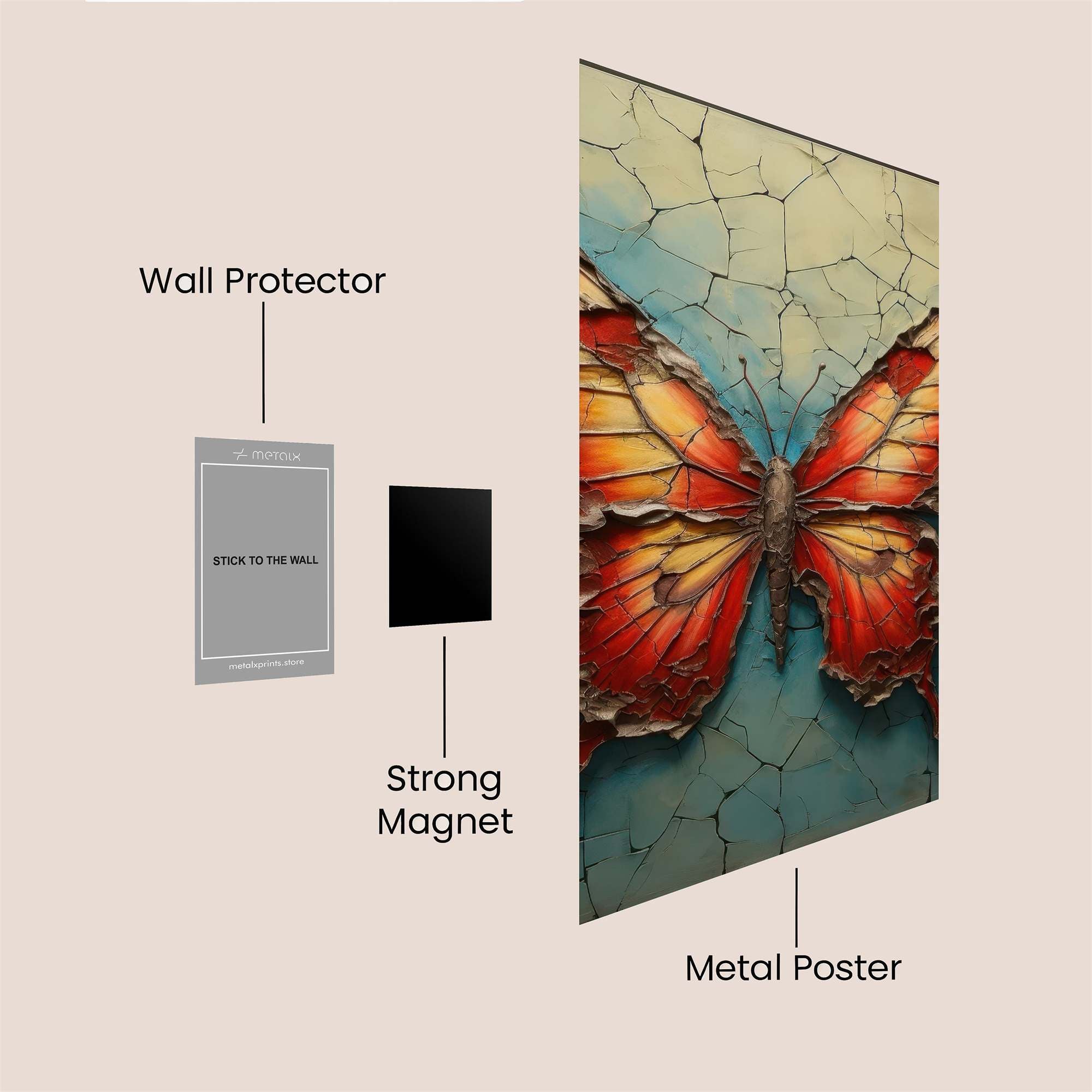Butterfly Resilience Safe Wall Magnetic / M