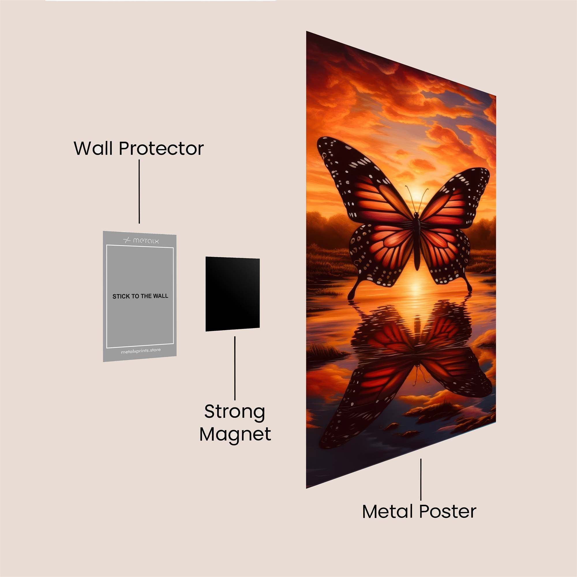 Butterfly Serenity Safe Wall Magnetic / M