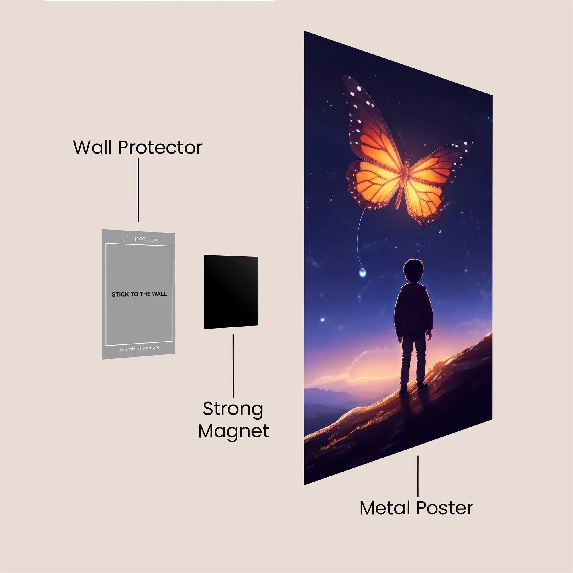 Butterfly Dream Safe Wall Magnetic / M