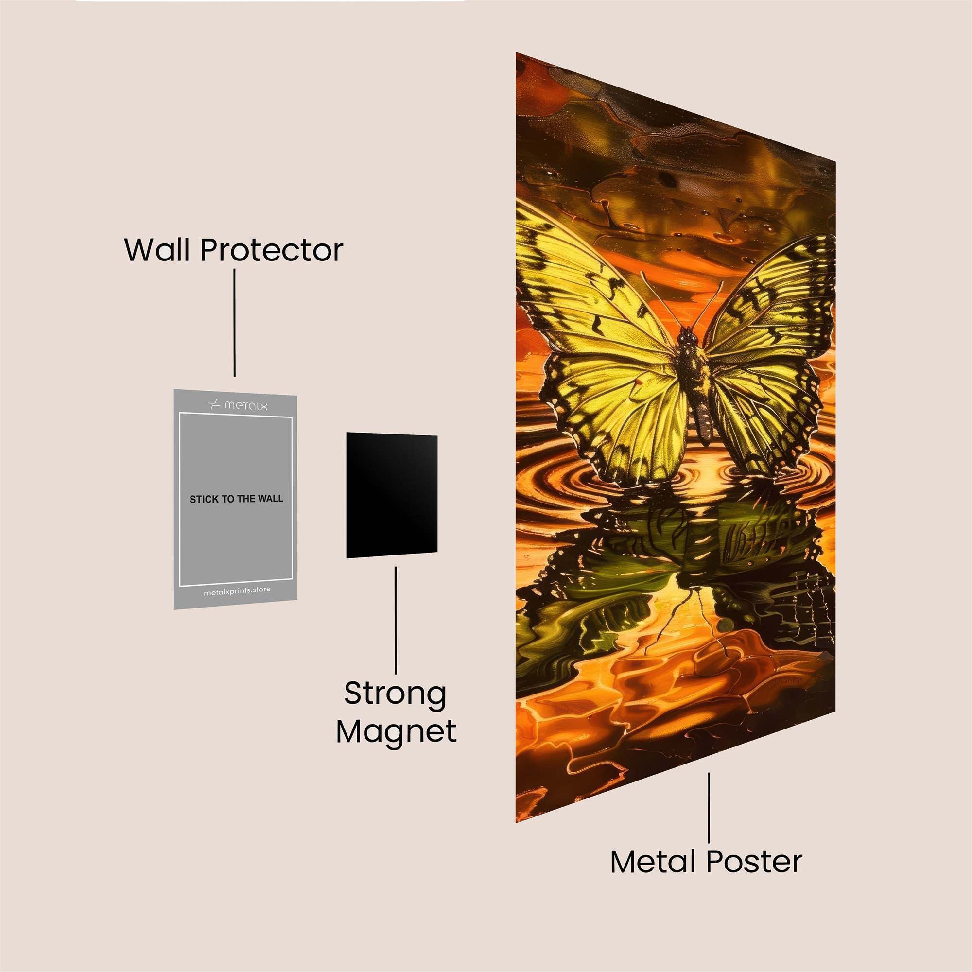 Butterfly Radiance Safe Wall Magnetic / M