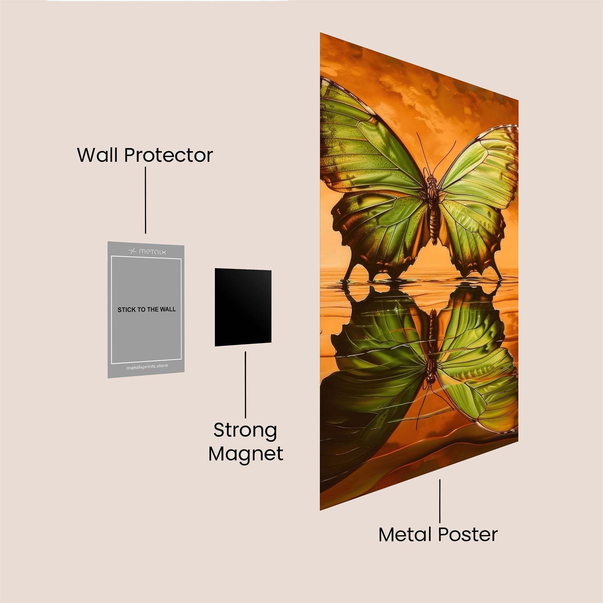 Butterfly Serenity Safe Wall Magnetic / M