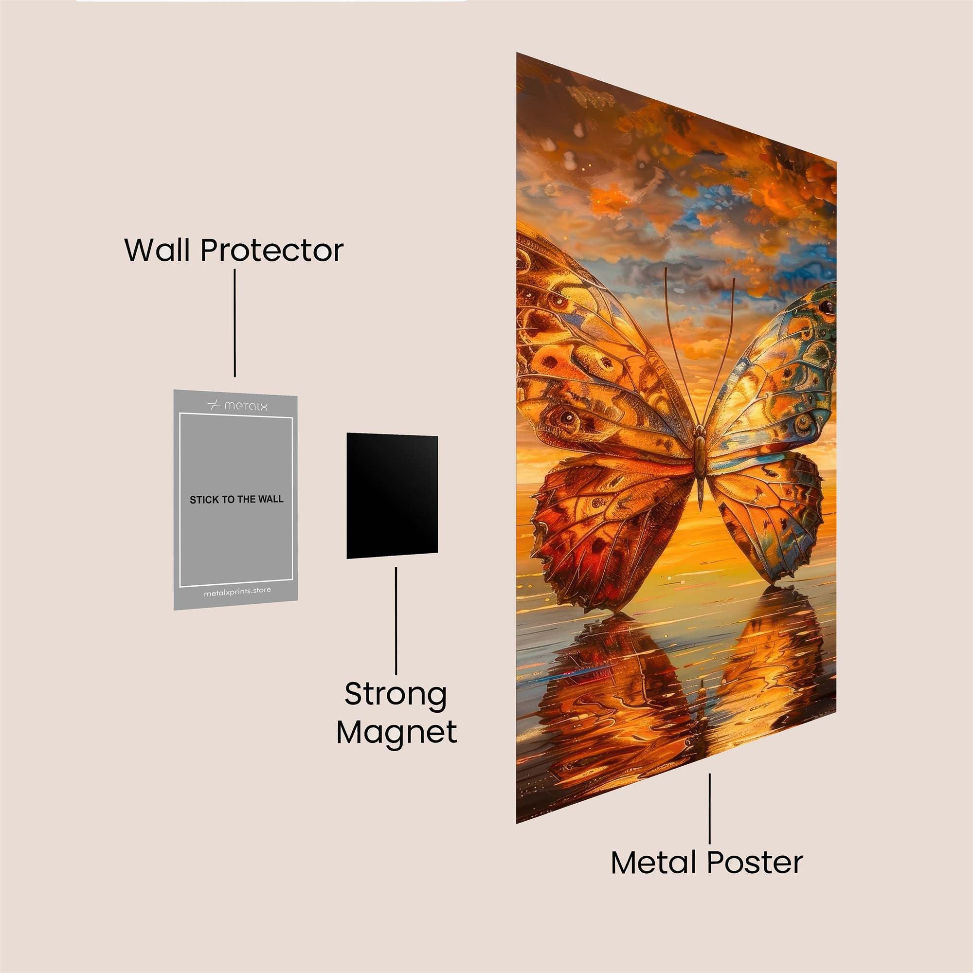 Butterfly Serenity Safe Wall Magnetic / M