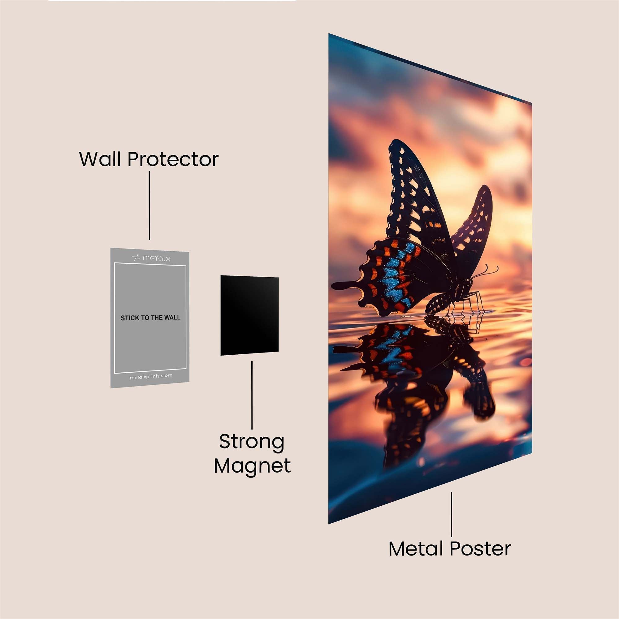 Butterfly Serenity Safe Wall Magnetic / M
