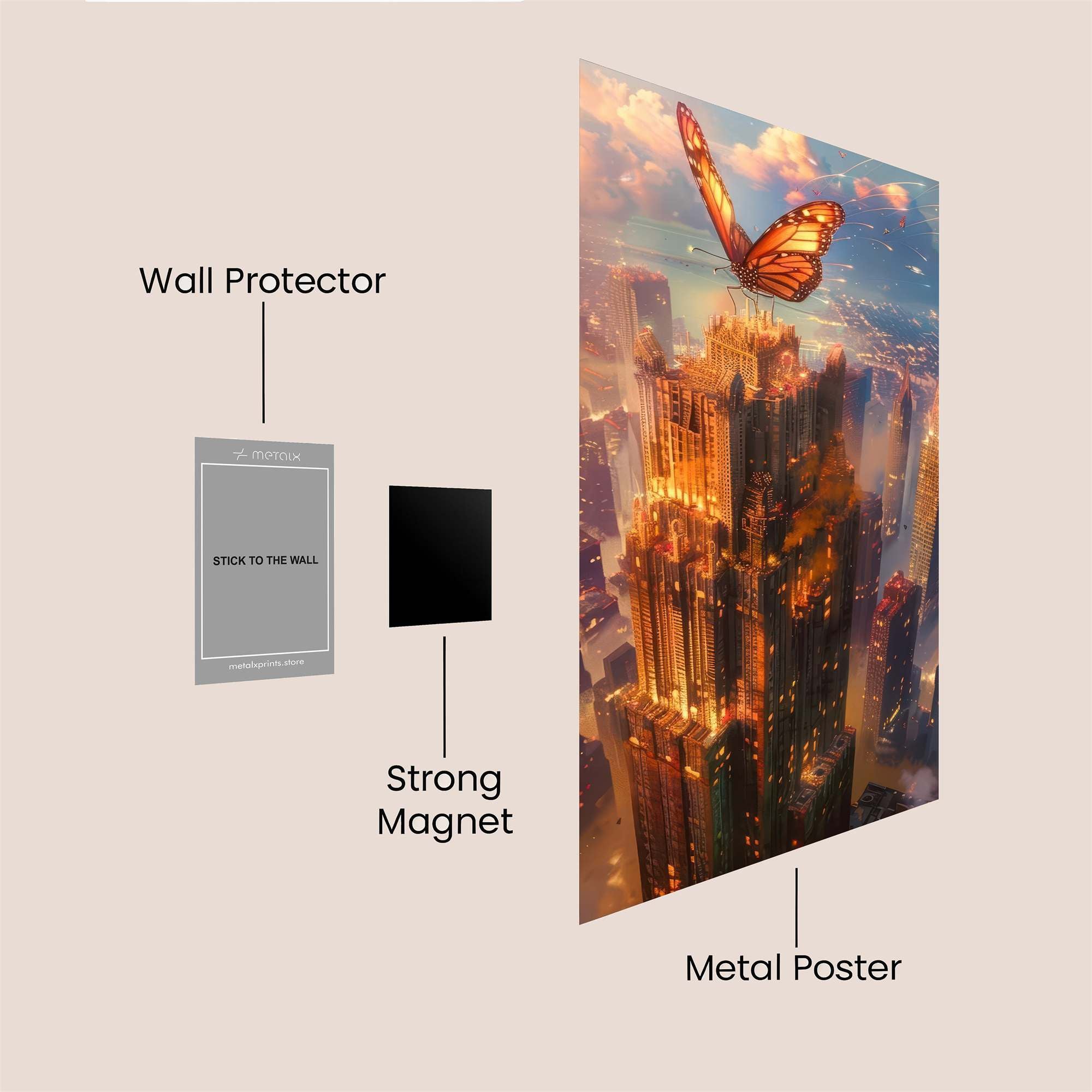 Butterfly Ascent Safe Wall Magnetic / M