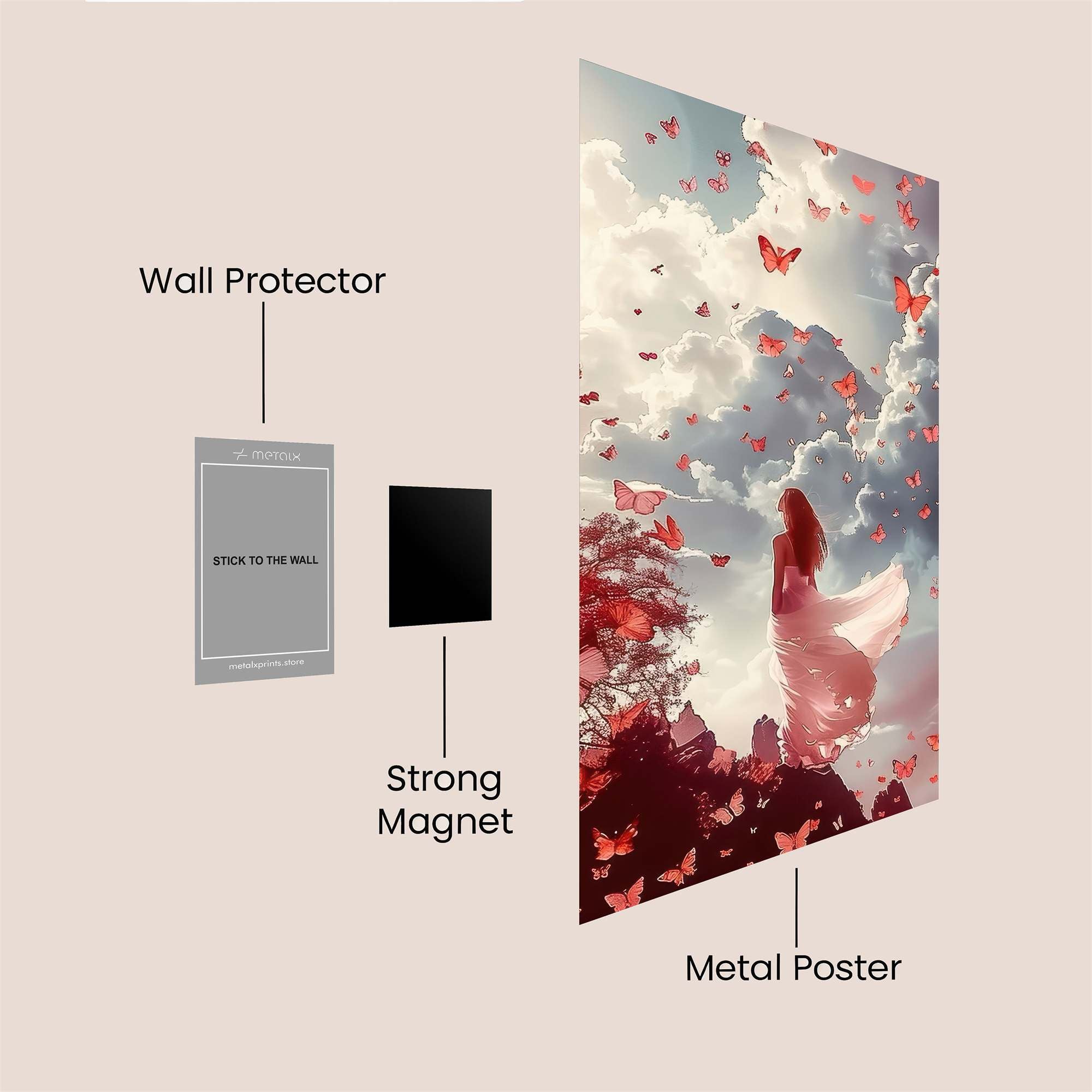 Butterfly Serenity Safe Wall Magnetic / M