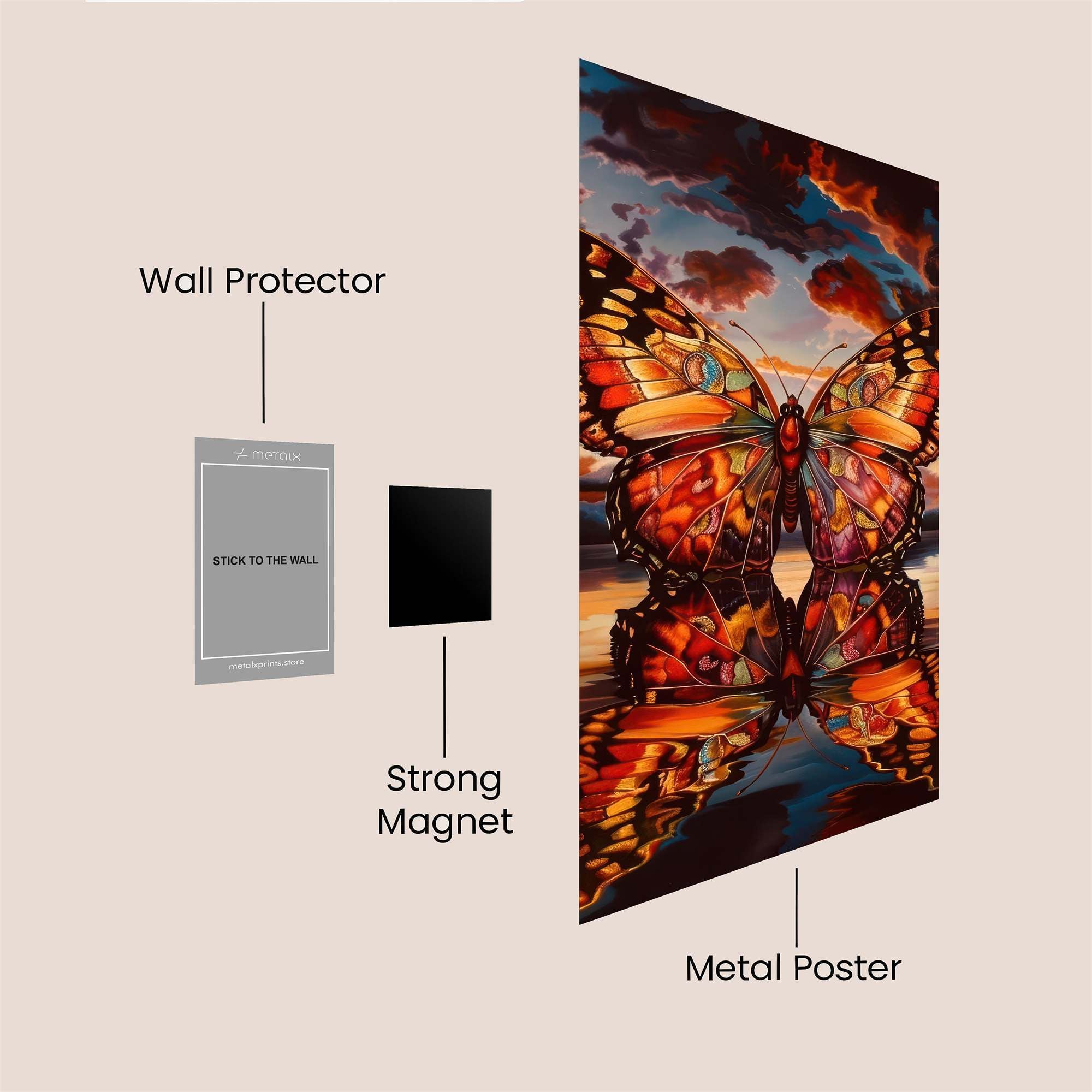 Butterfly Serenity Safe Wall Magnetic / M