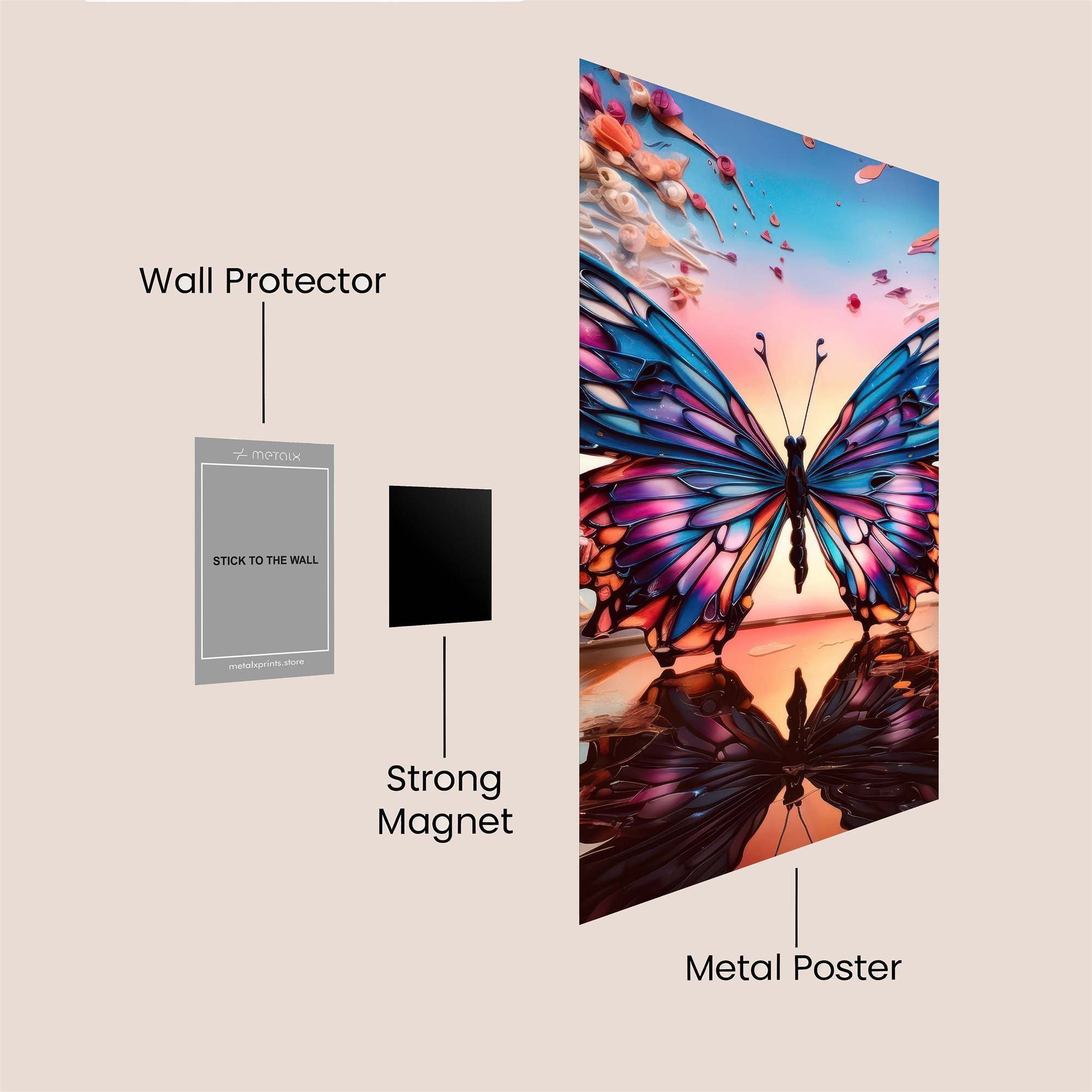 Butterfly Serenity Safe Wall Magnetic / M