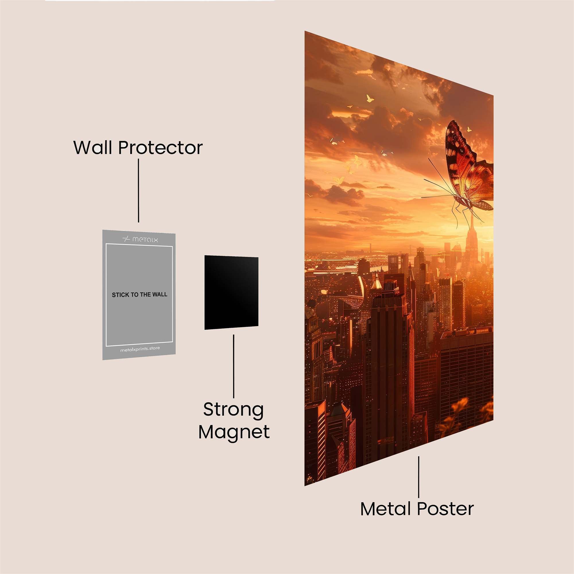 Butterfly Twilight Safe Wall Magnetic / M