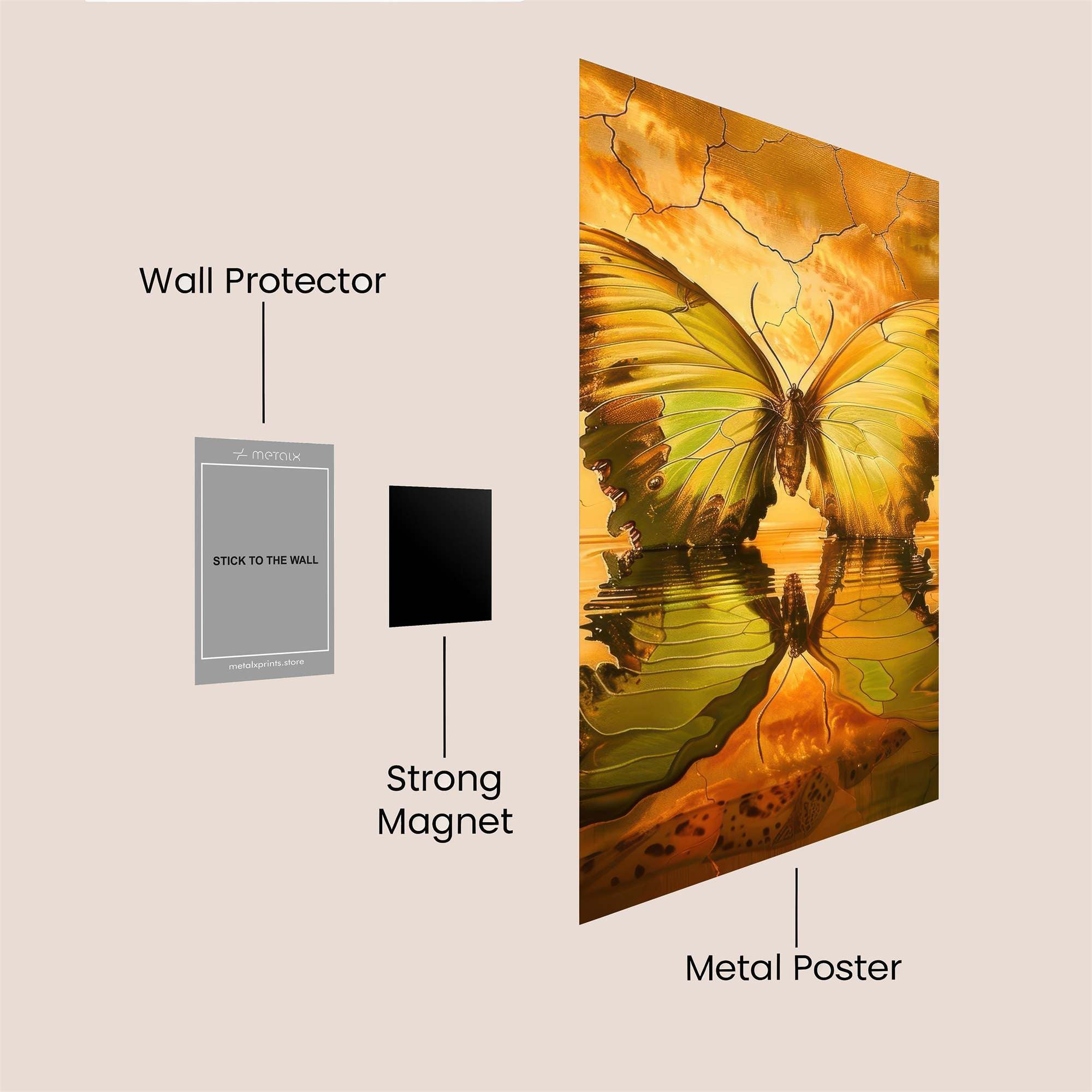 Butterfly Serenity Safe Wall Magnetic / M