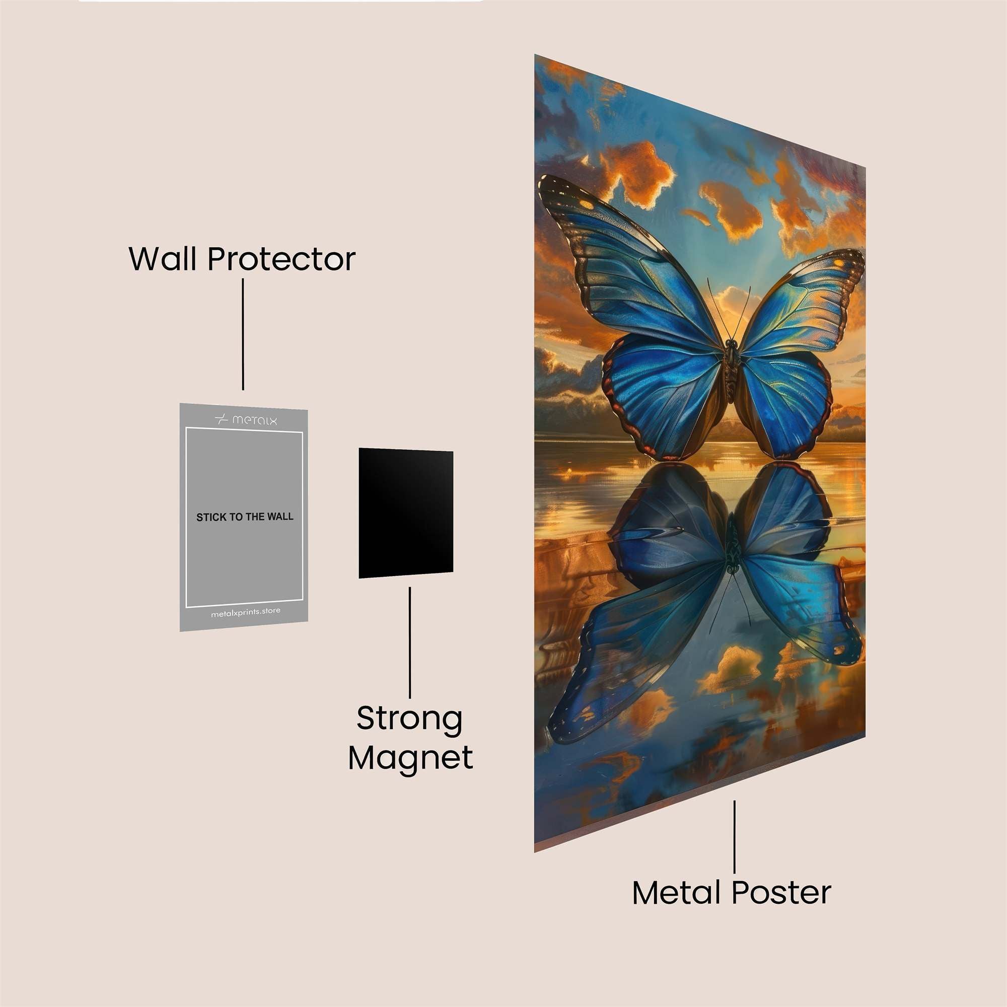 Butterfly Serenity Safe Wall Magnetic / M