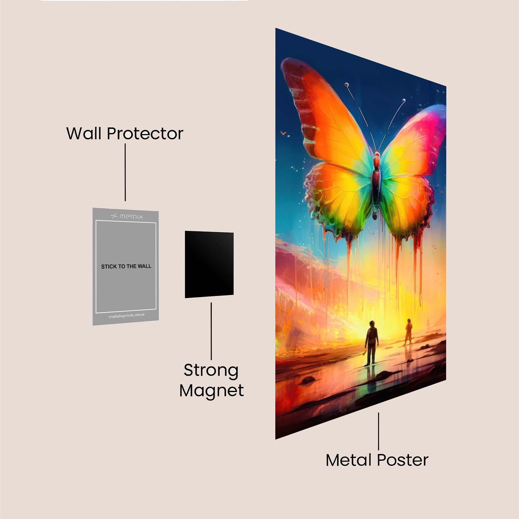 Butterfly Dreamscape Safe Wall Magnetic / M
