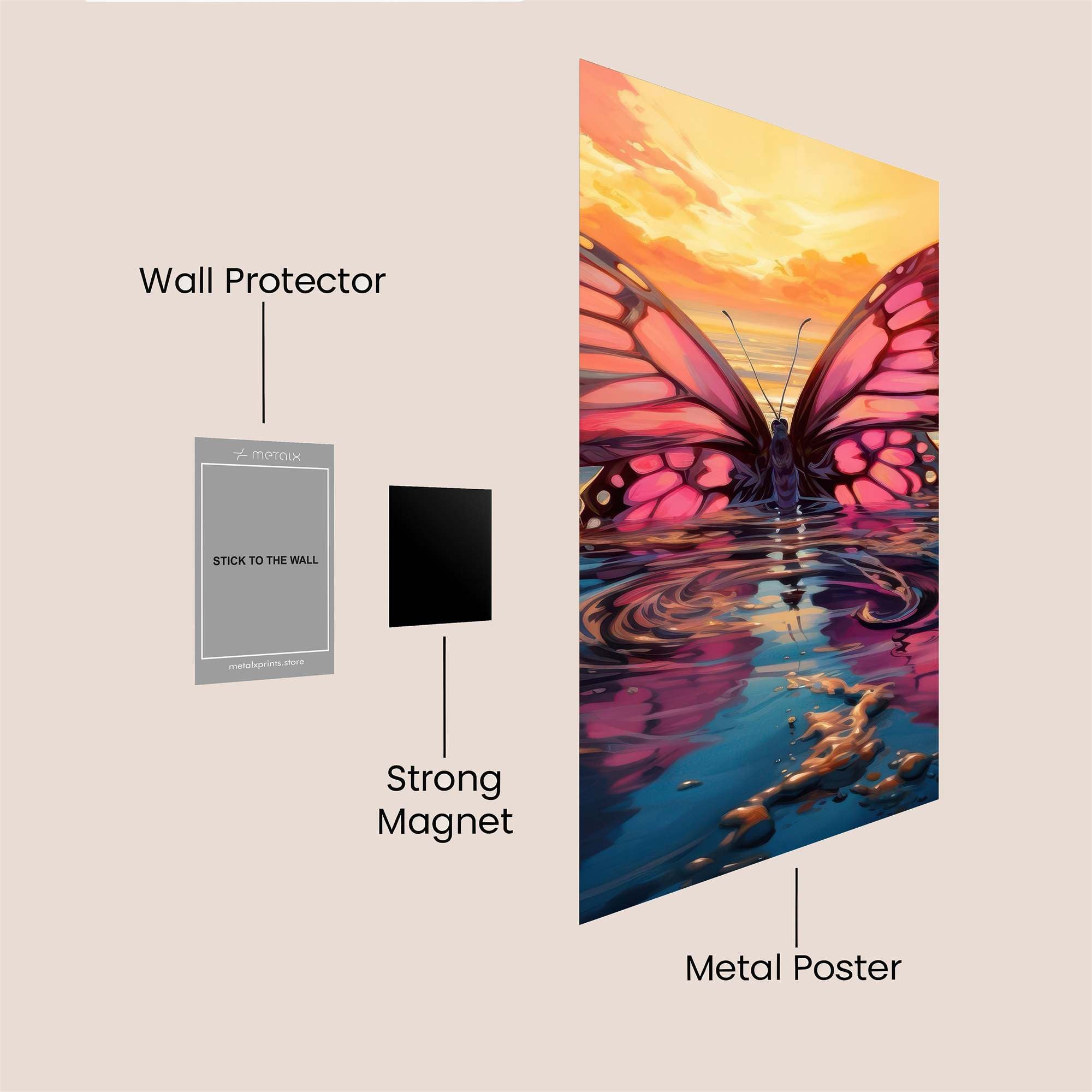 Butterfly Serenity Safe Wall Magnetic / M