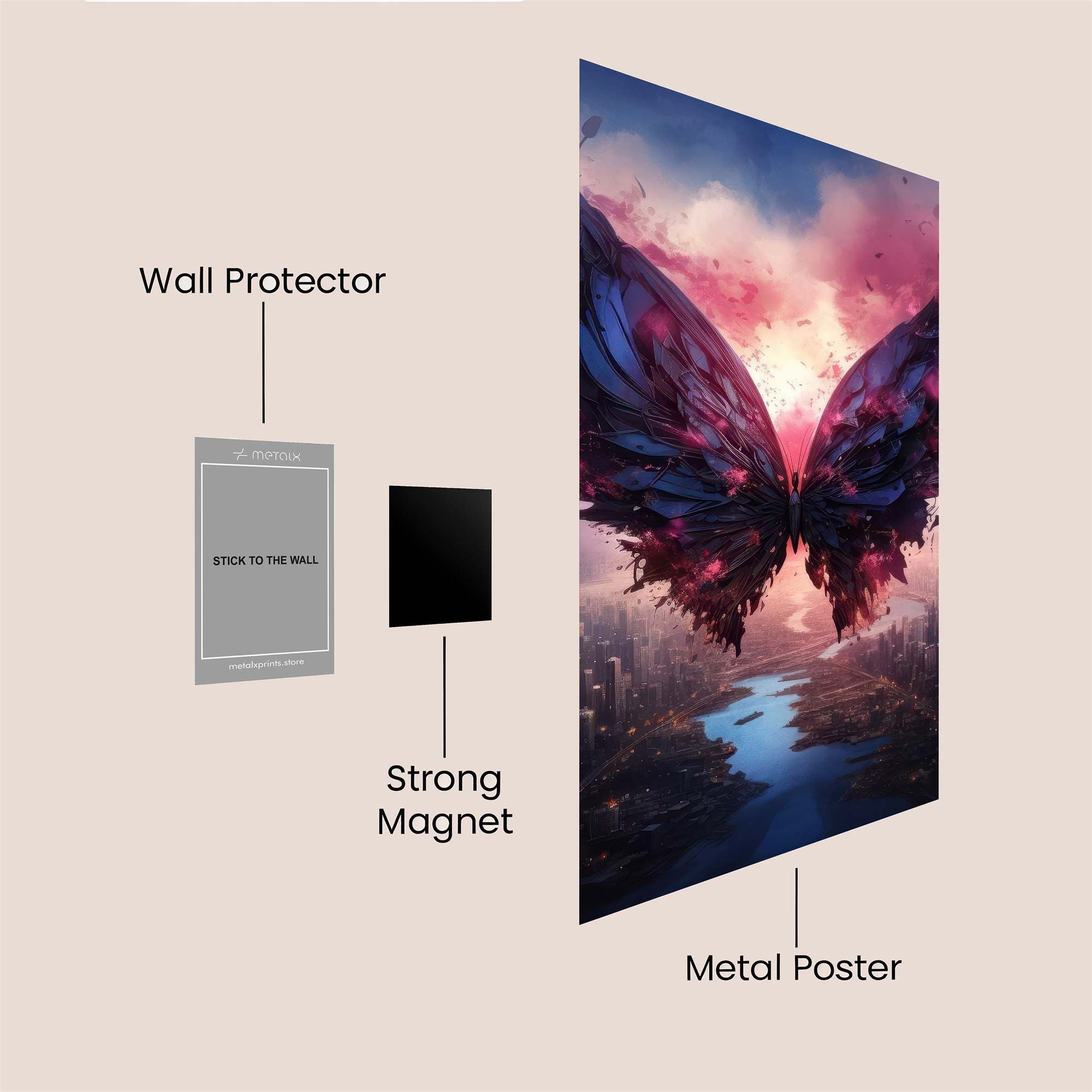 Butterfly Dream Safe Wall Magnetic / M