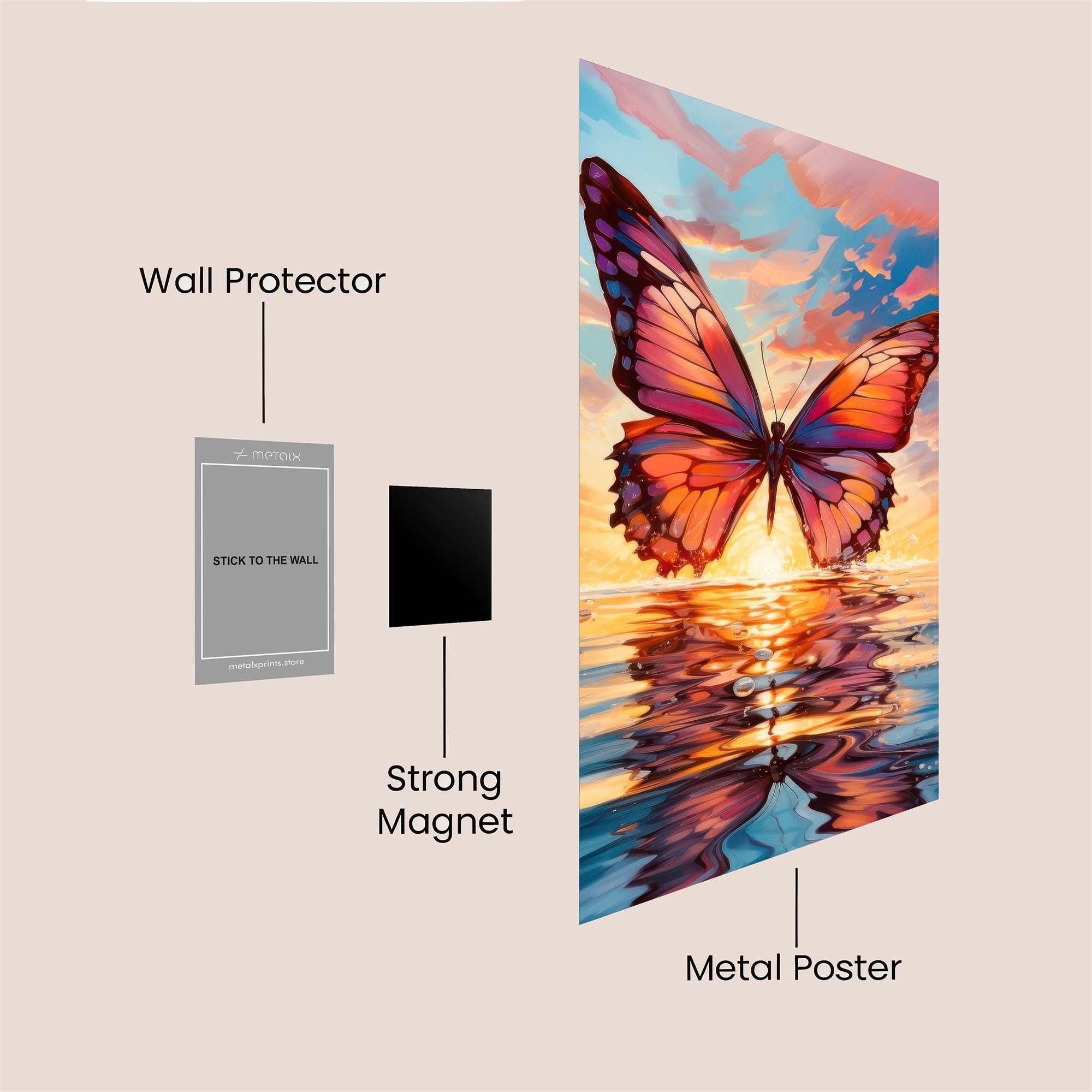 Butterfly Serenity Safe Wall Magnetic / M