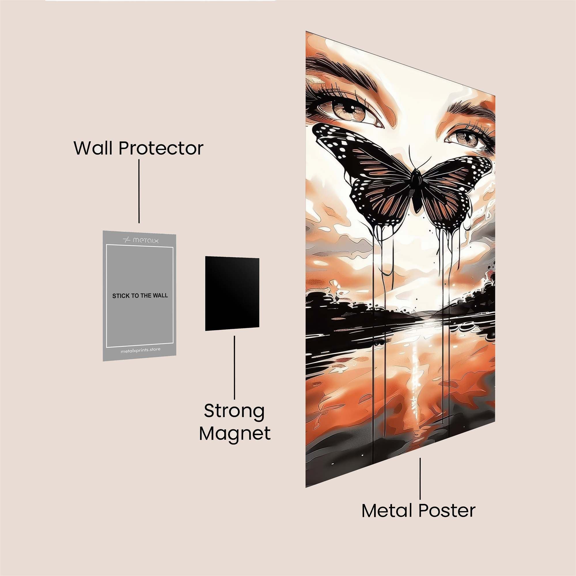 Butterfly Enigma Safe Wall Magnetic / M