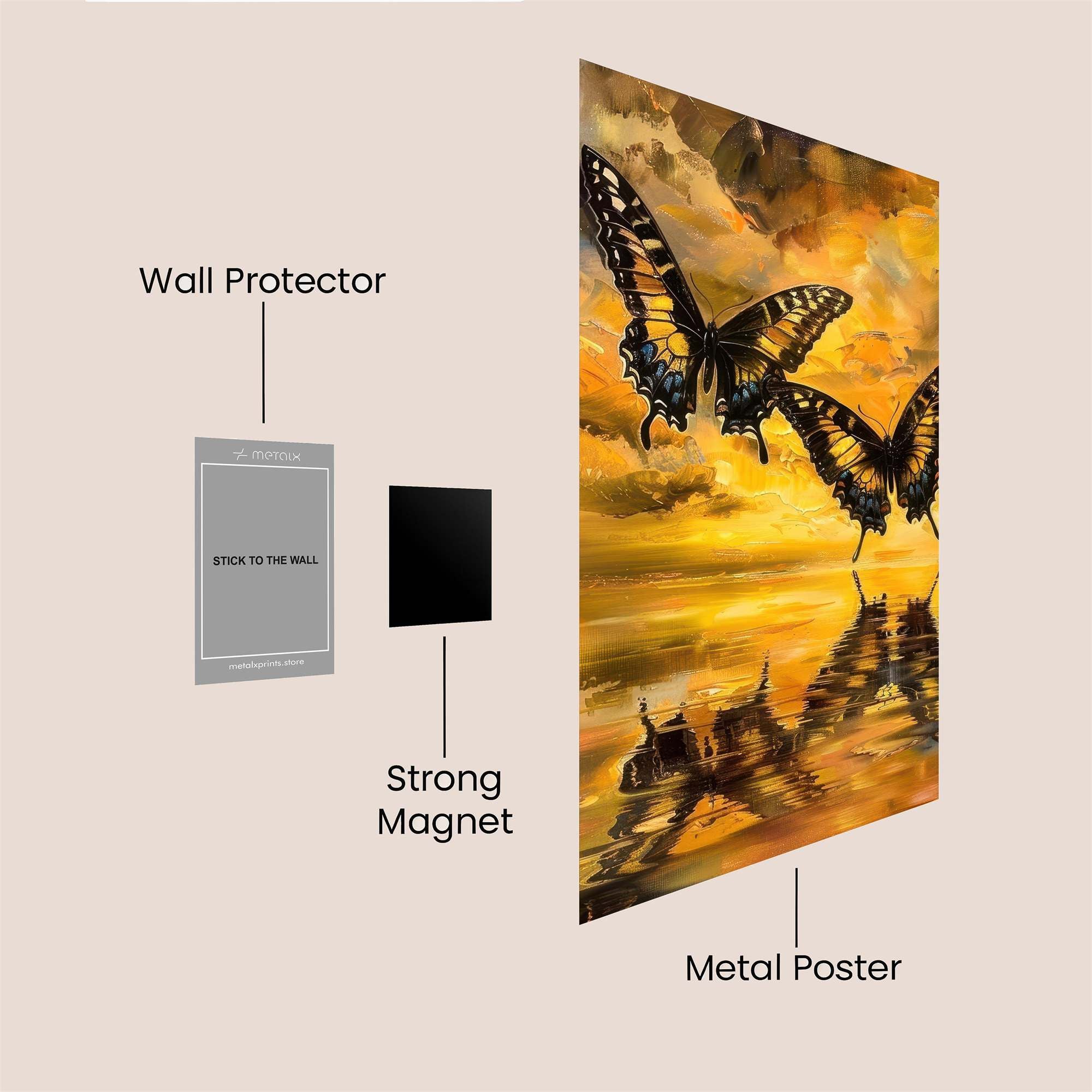 Butterfly Serenity Safe Wall Magnetic / M