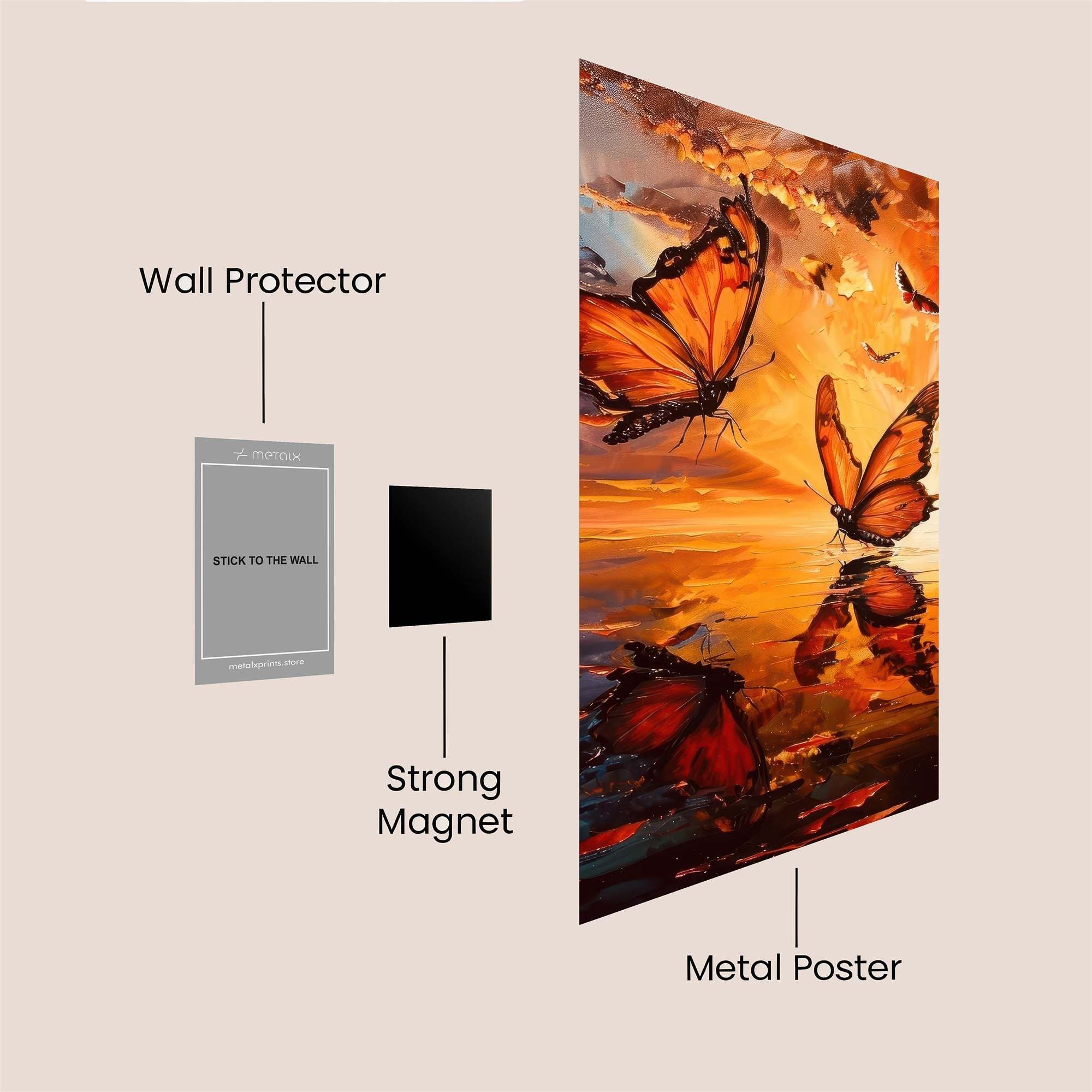 Butterfly Radiance Safe Wall Magnetic / M