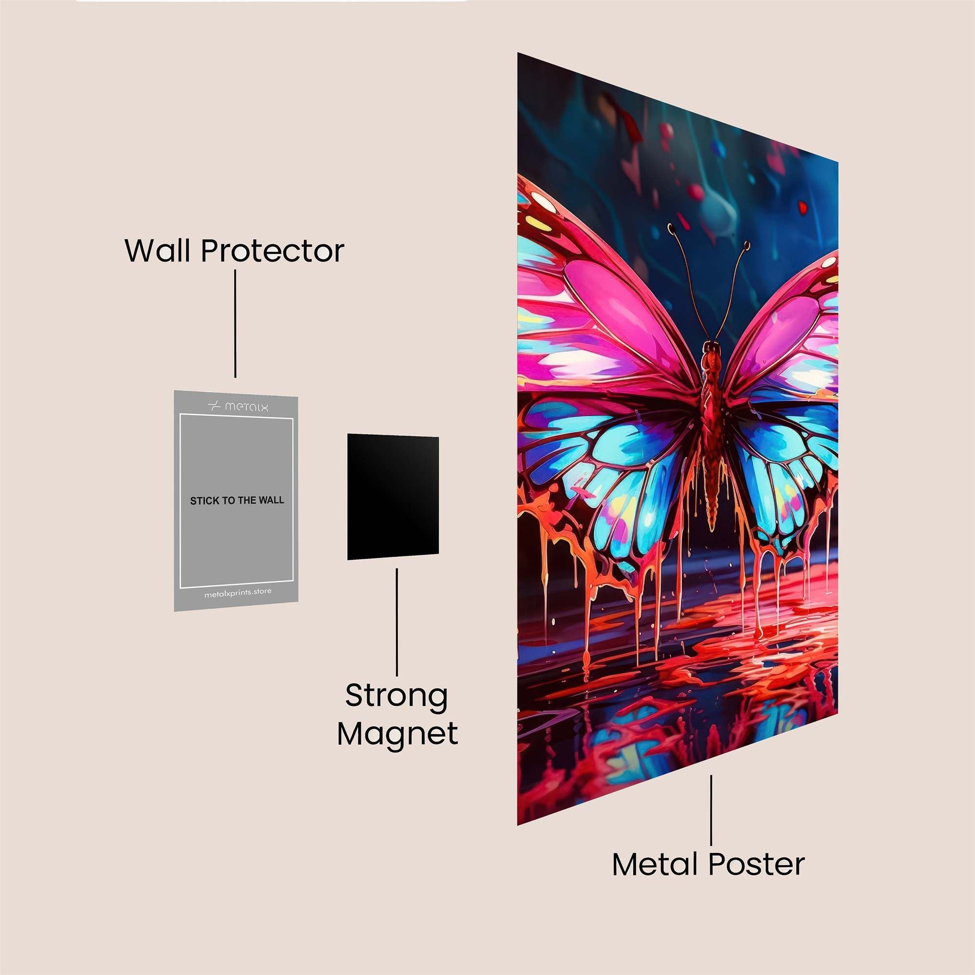 Butterfly Dream Safe Wall Magnetic / M