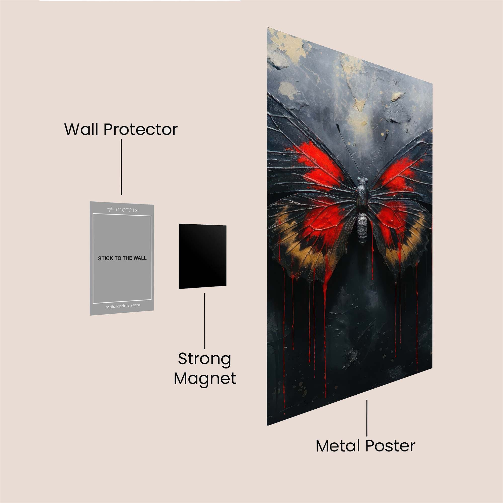Butterfly Serenity Safe Wall Magnetic / M