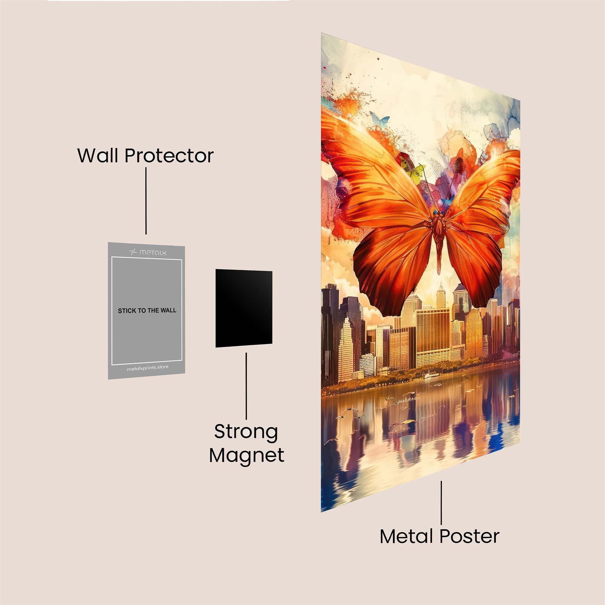 Butterfly Serenity Safe Wall Magnetic / M