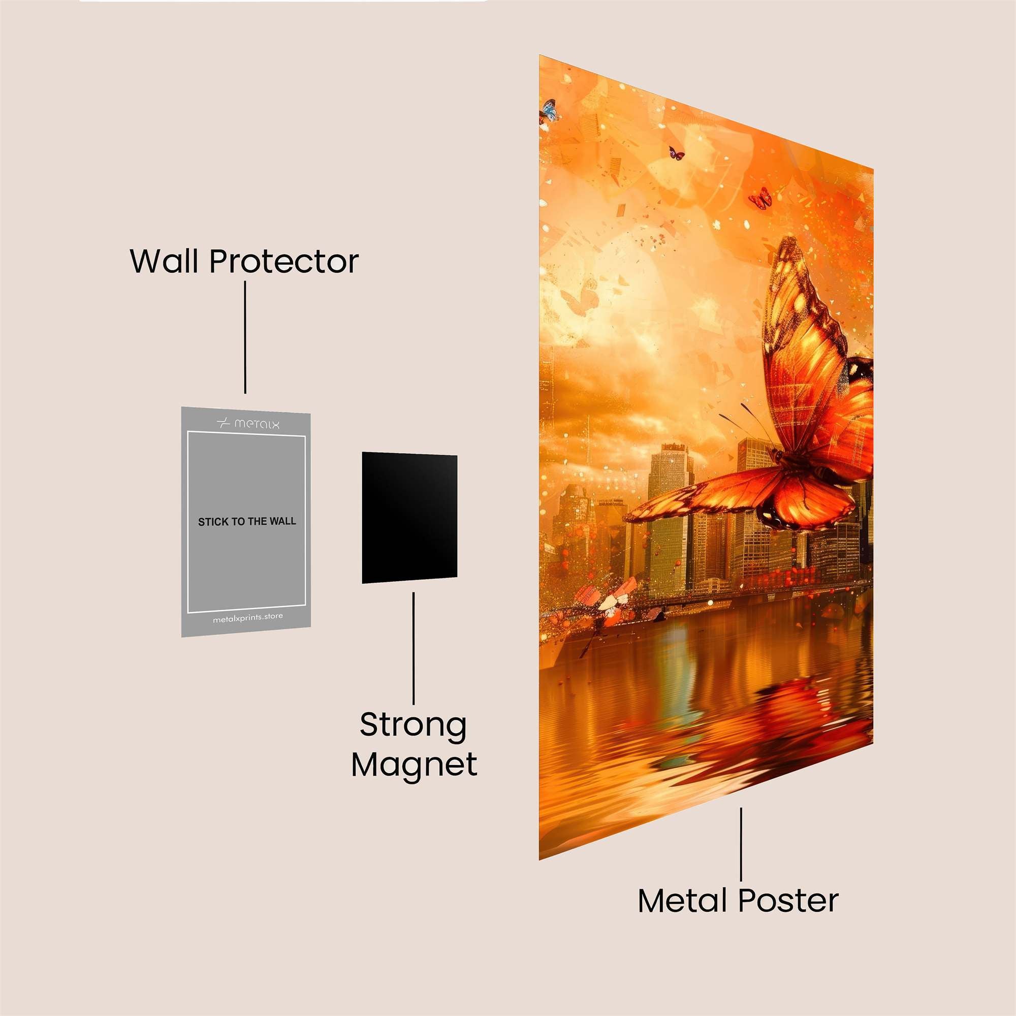 Butterfly Serenity Safe Wall Magnetic / M