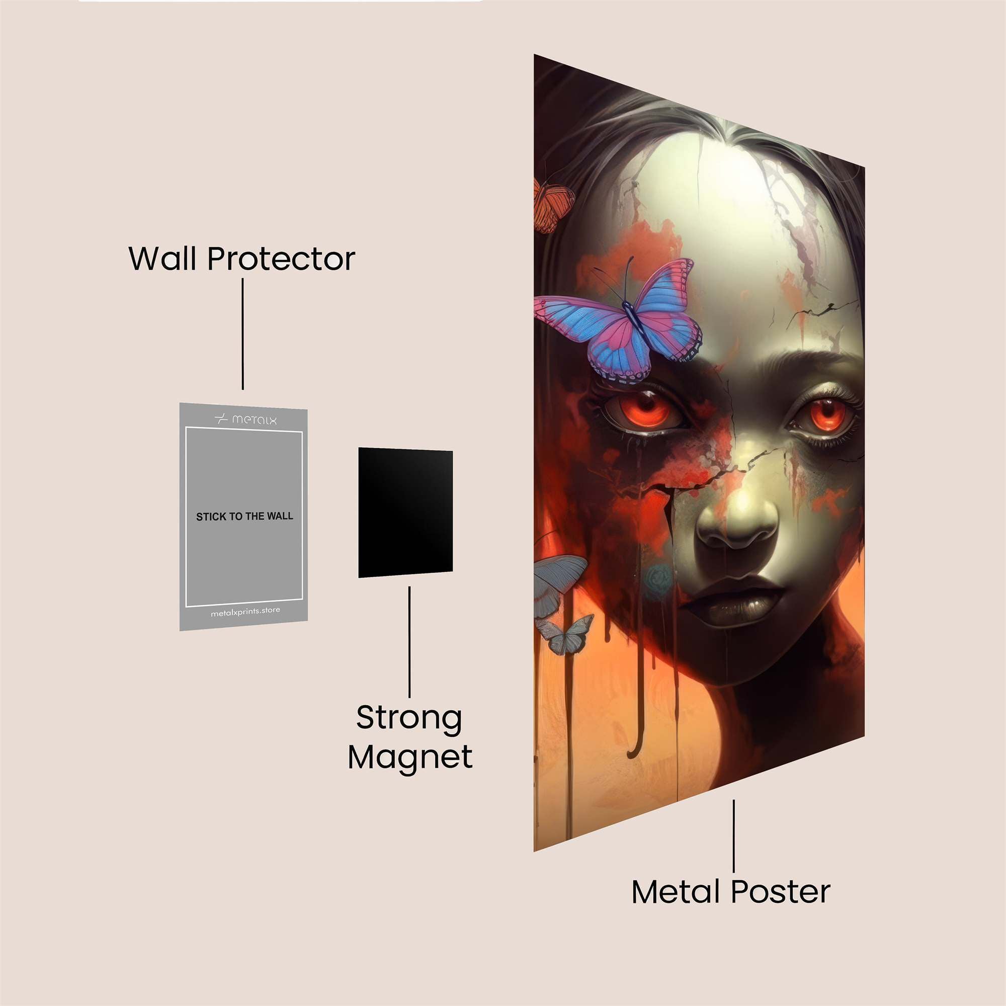 Butterfly Sorrow Safe Wall Magnetic / M