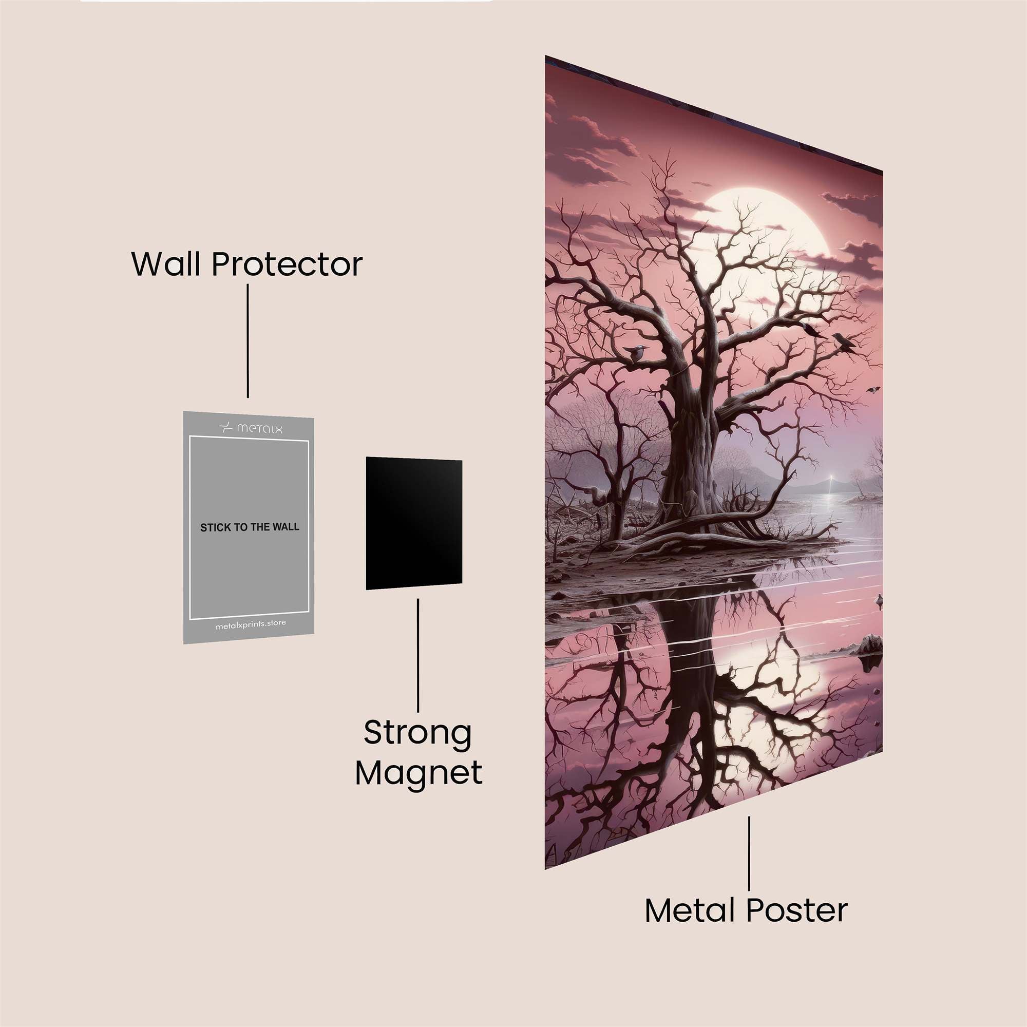 Moonlit Melancholy Safe Wall Magnetic / M