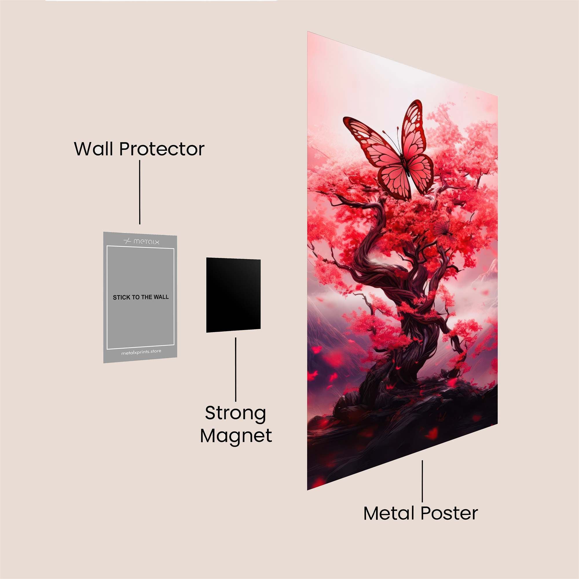 Butterfly Whimsy Safe Wall Magnetic / M