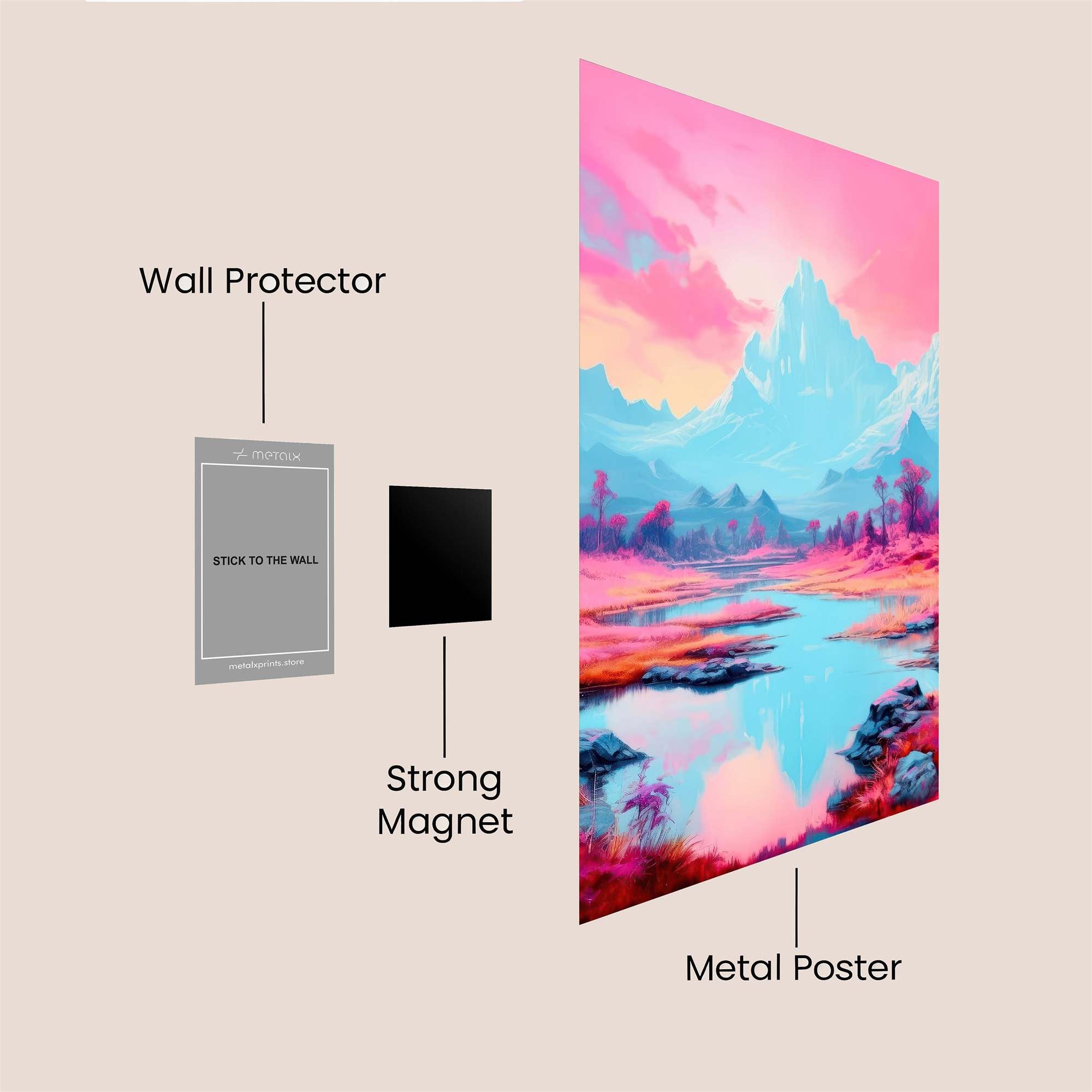 Mountain Dreamscape Safe Wall Magnetic / M