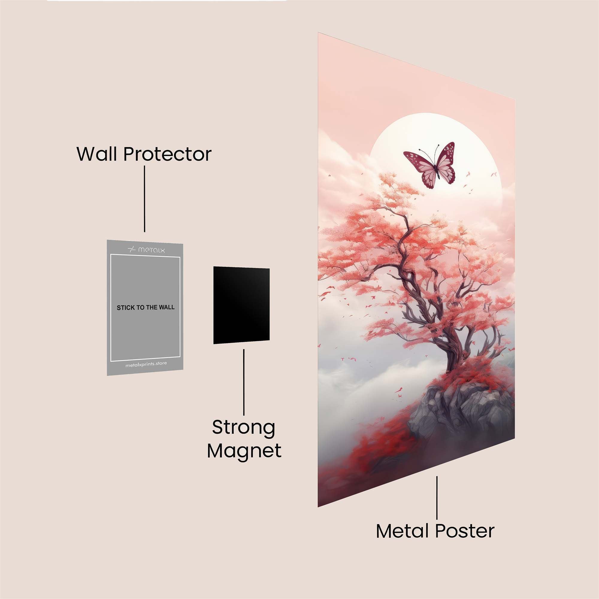 Butterfly Serenity Safe Wall Magnetic / M