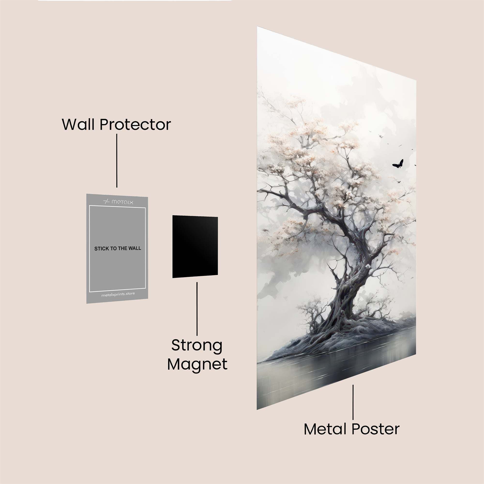 BlossomWhisper Safe Wall Magnetic / M