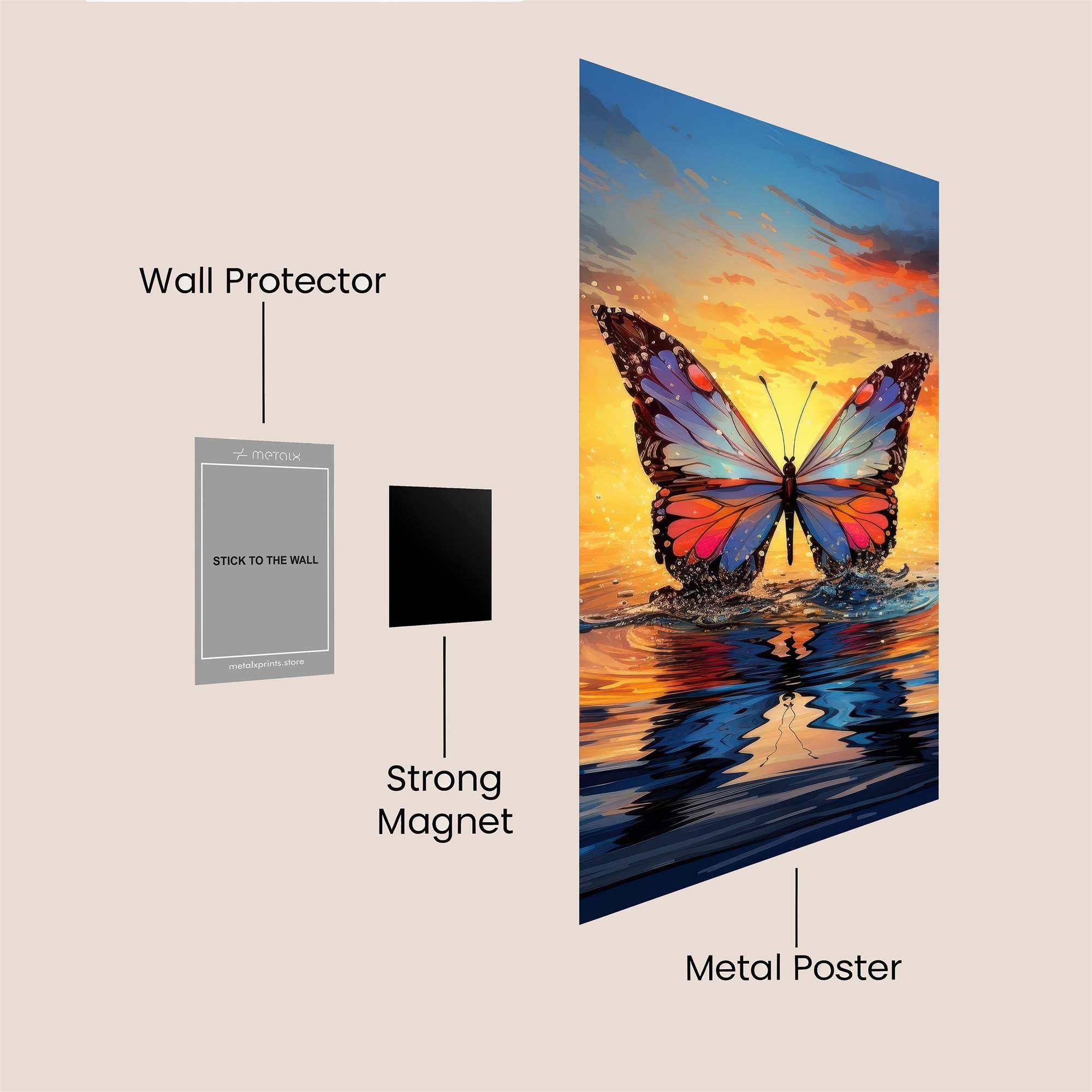 Butterfly Serenity Safe Wall Magnetic / M