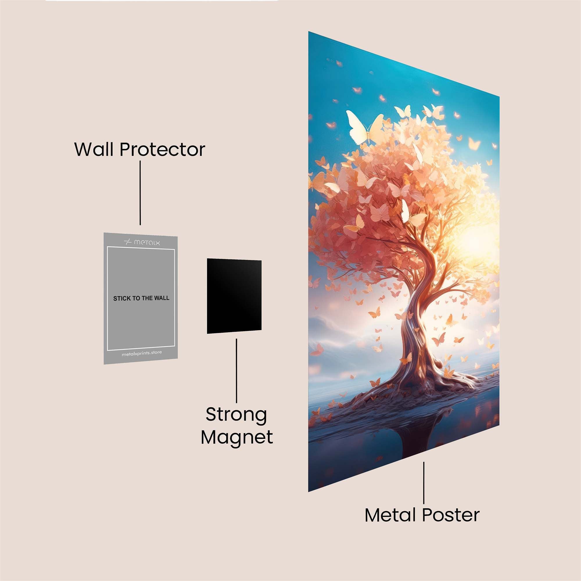 Butterfly Serenity Safe Wall Magnetic / M