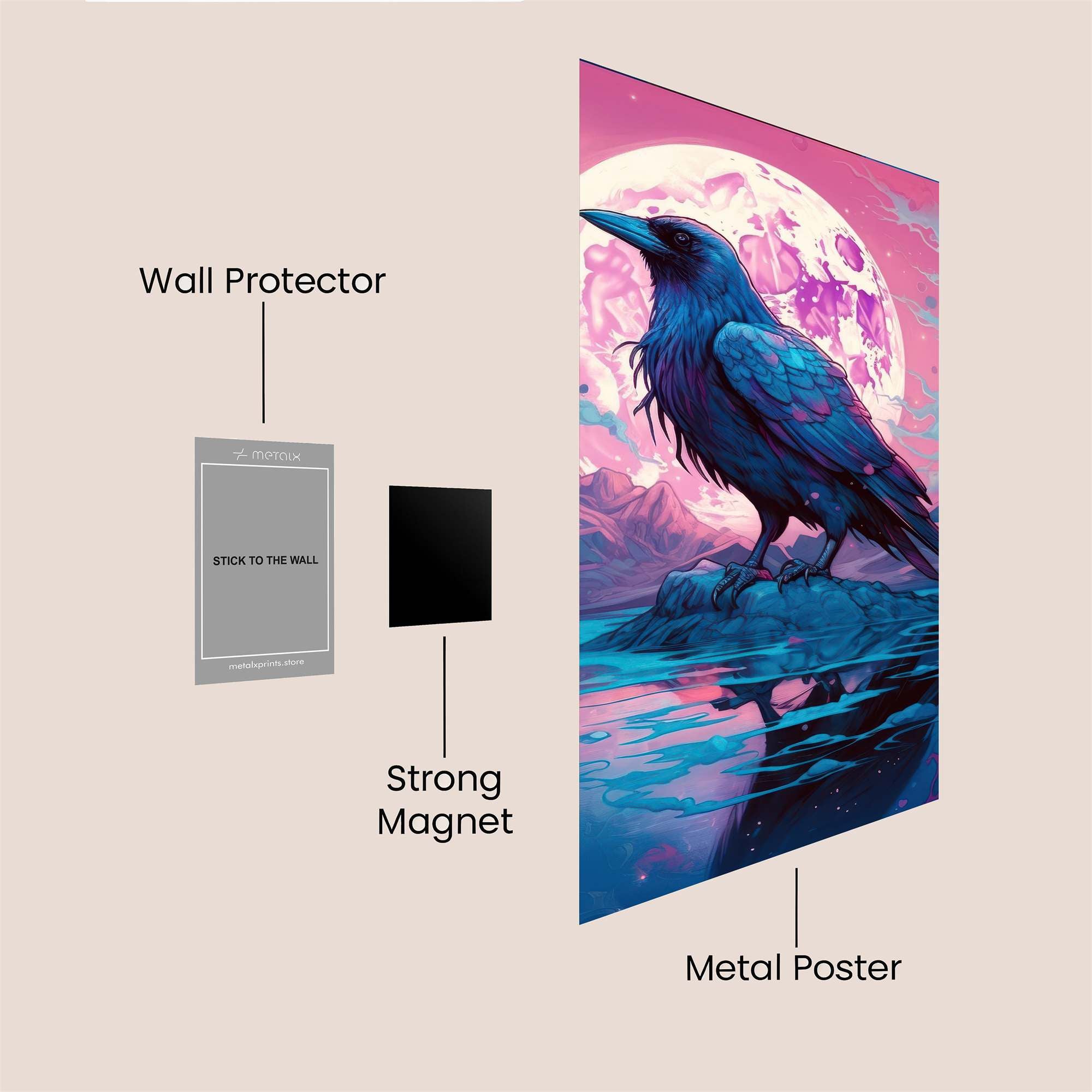 Raven Dream Safe Wall Magnetic / M
