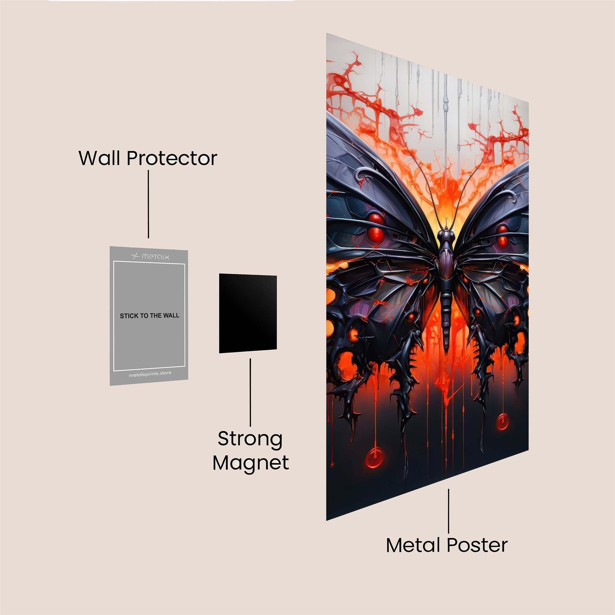 Dark Elegance Safe Wall Magnetic / M