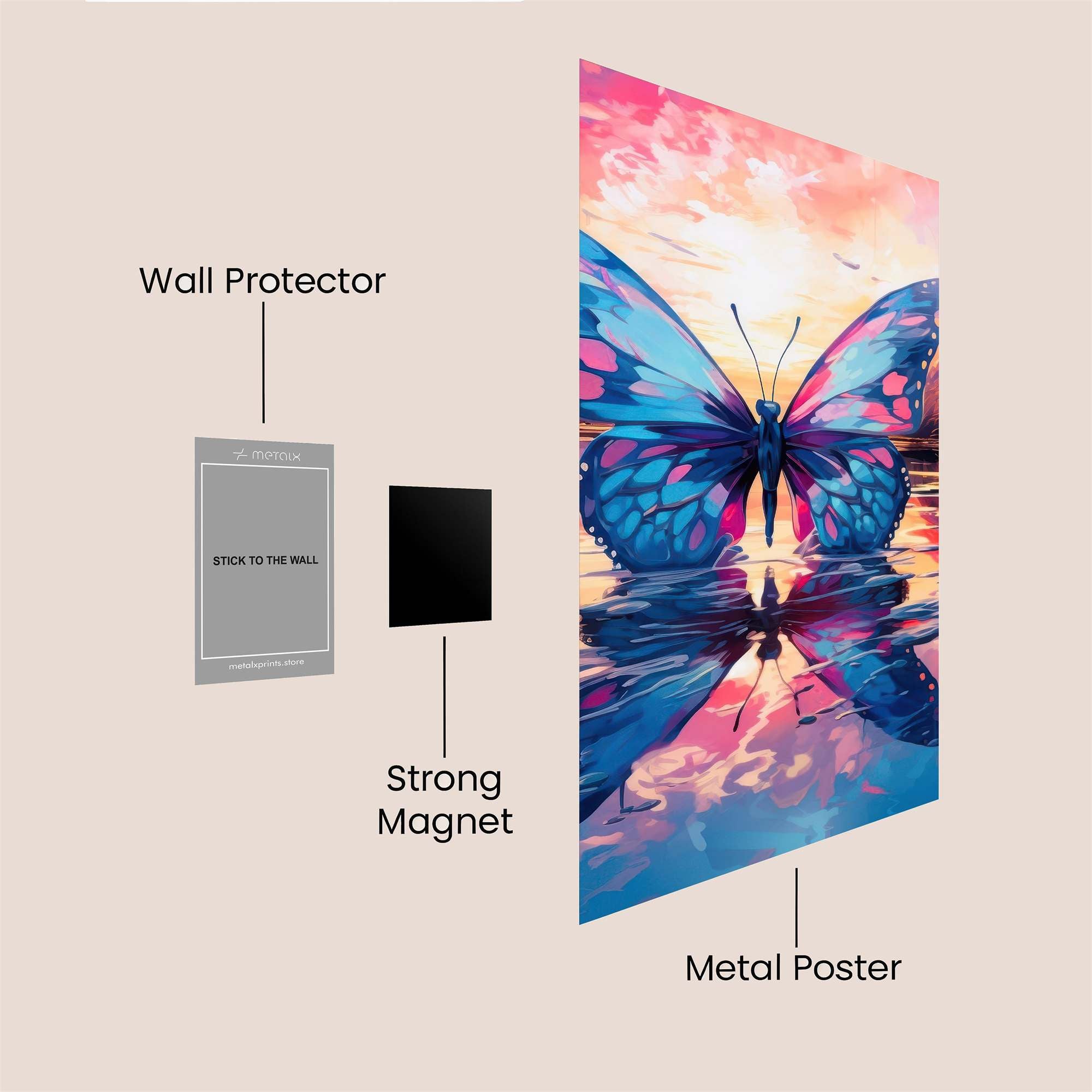 Butterfly Serenity Safe Wall Magnetic / M