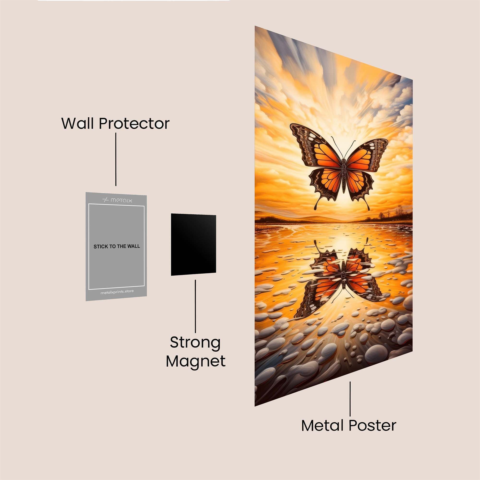 Butterfly Radiance Safe Wall Magnetic / M