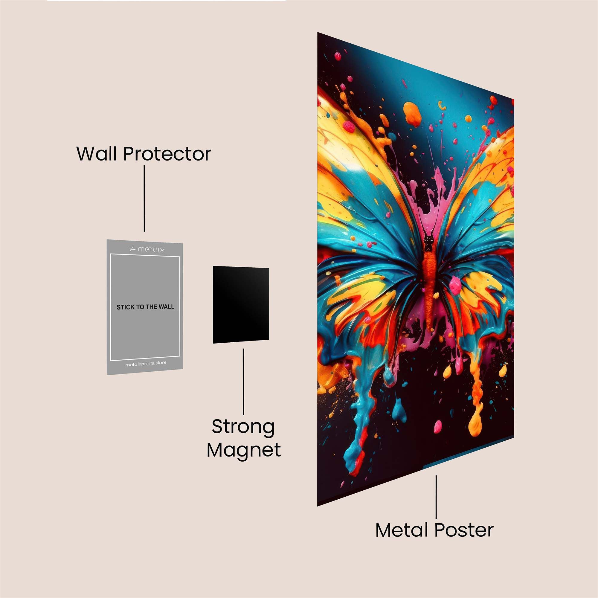 Butterfly Euphoria Safe Wall Magnetic / M