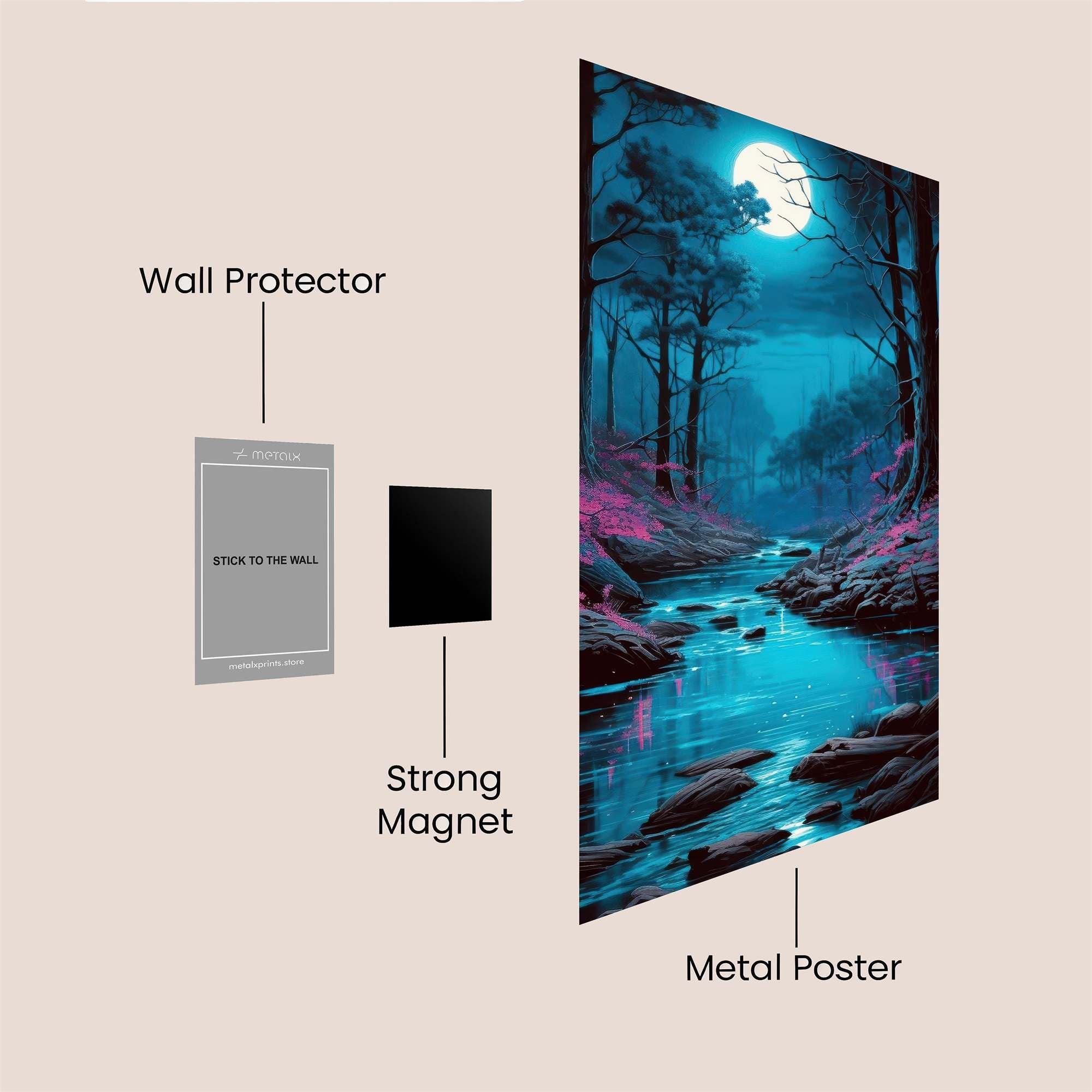 Moonlit Serenity Safe Wall Magnetic / M