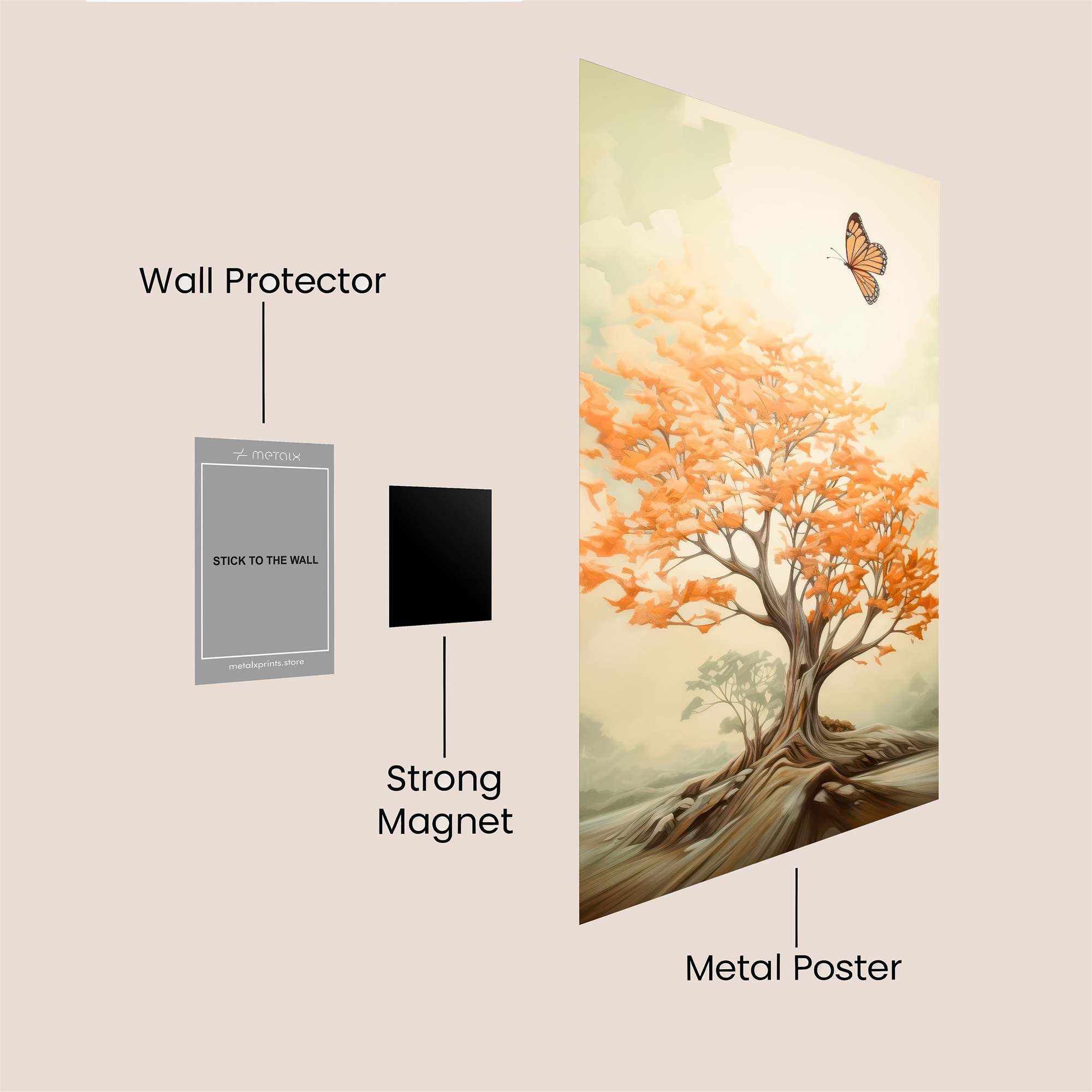 Butterfly Serenity Safe Wall Magnetic / M