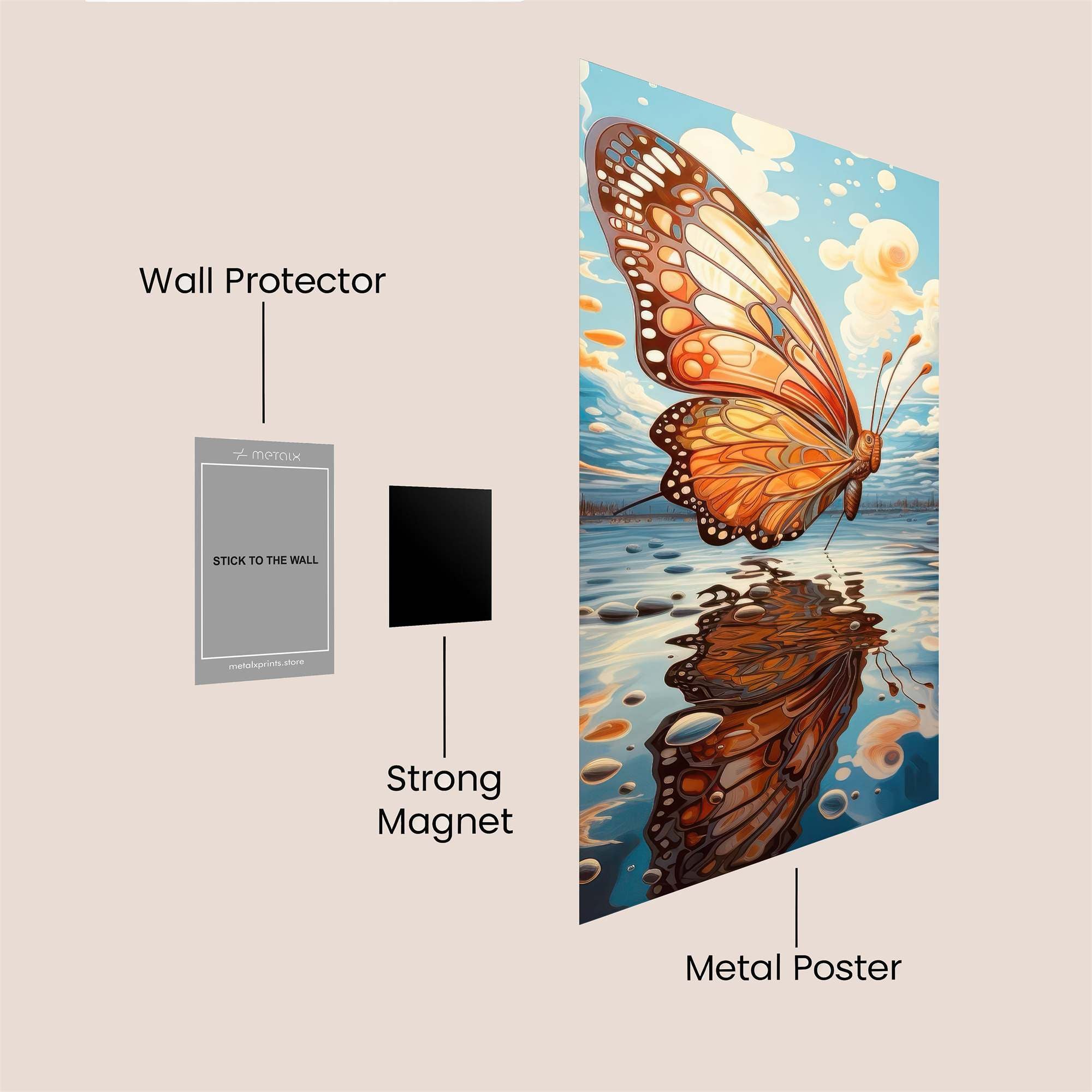 Butterfly Serenity Safe Wall Magnetic / M
