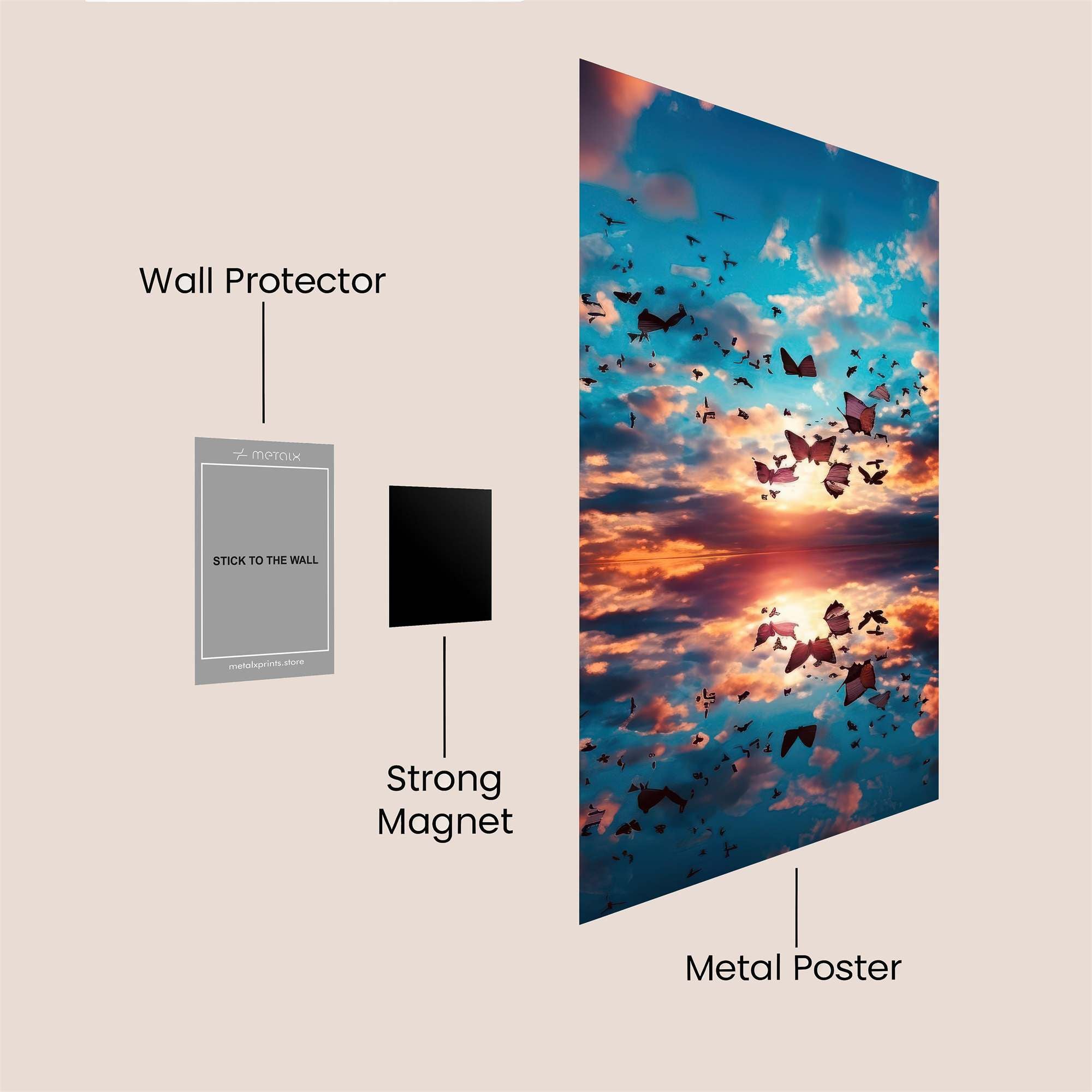 Butterfly Serenity Safe Wall Magnetic / M