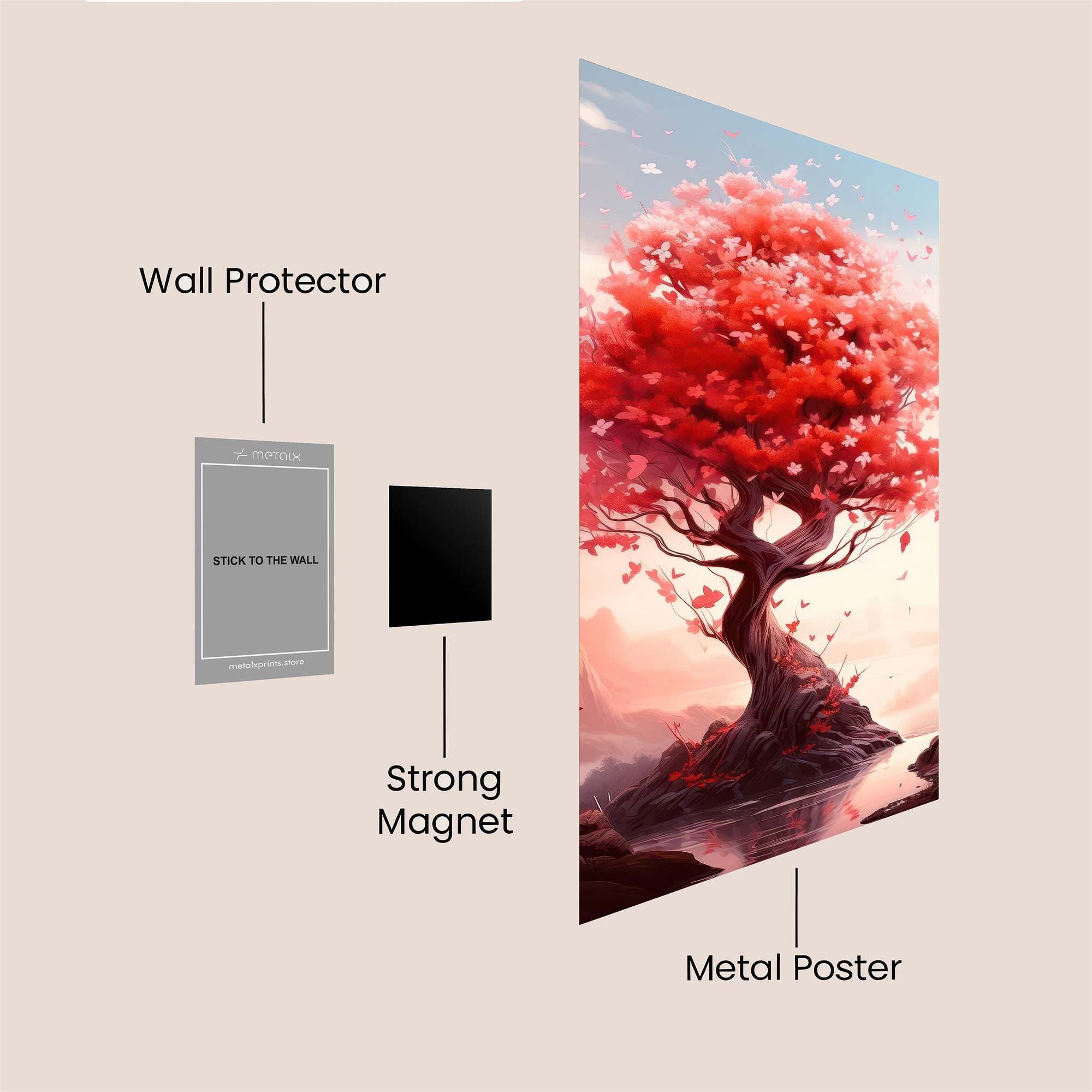 Cherry Serenity Safe Wall Magnetic / M