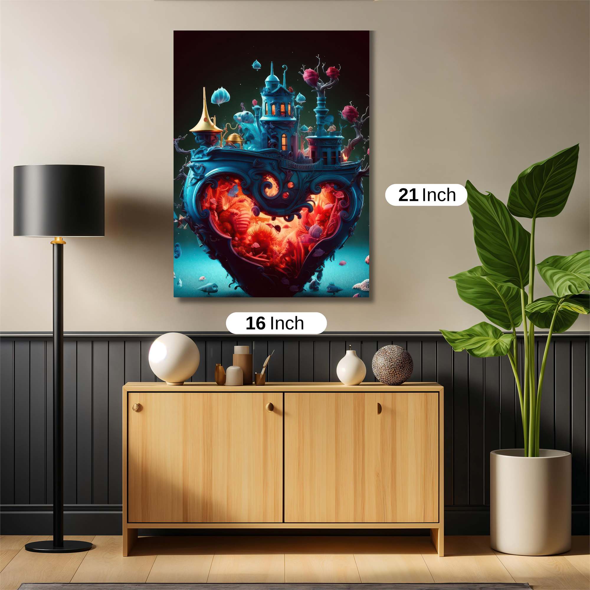 Heart Castle Safe Wall Magnetic / M