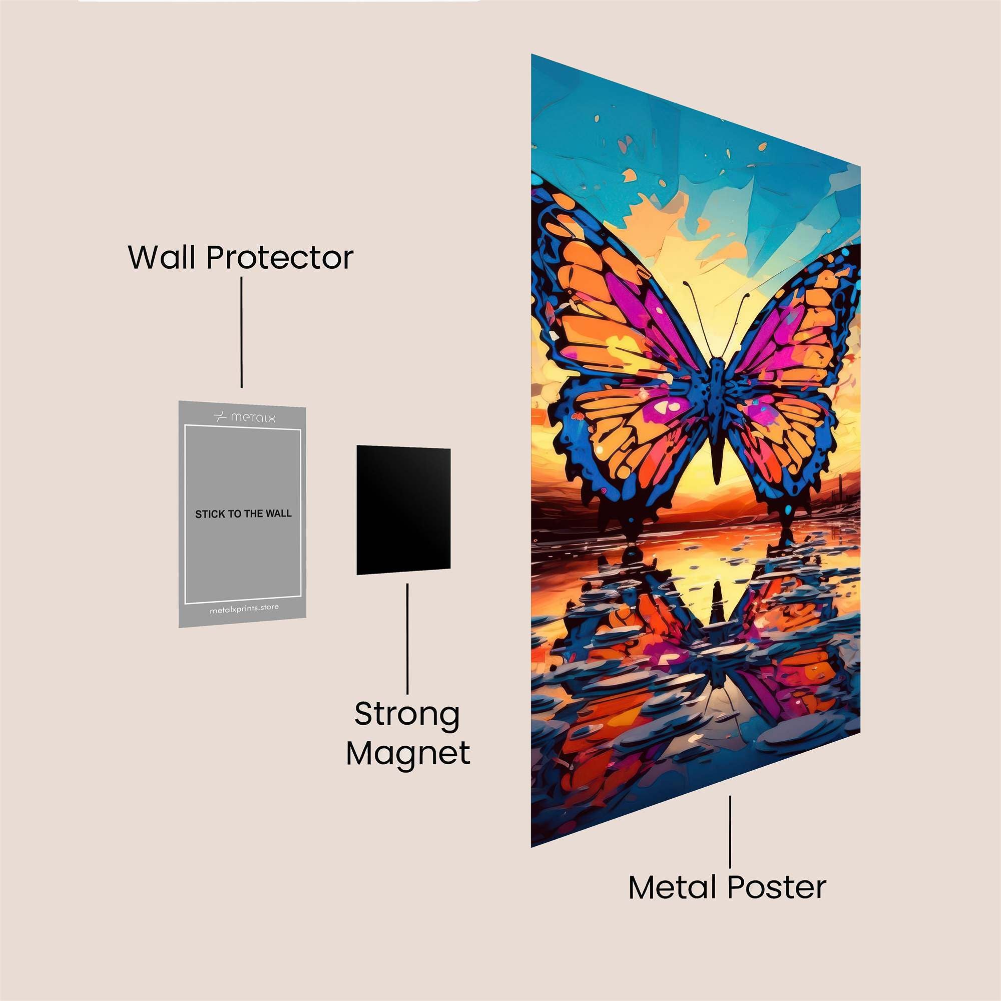 Butterfly Radiance Safe Wall Magnetic / M