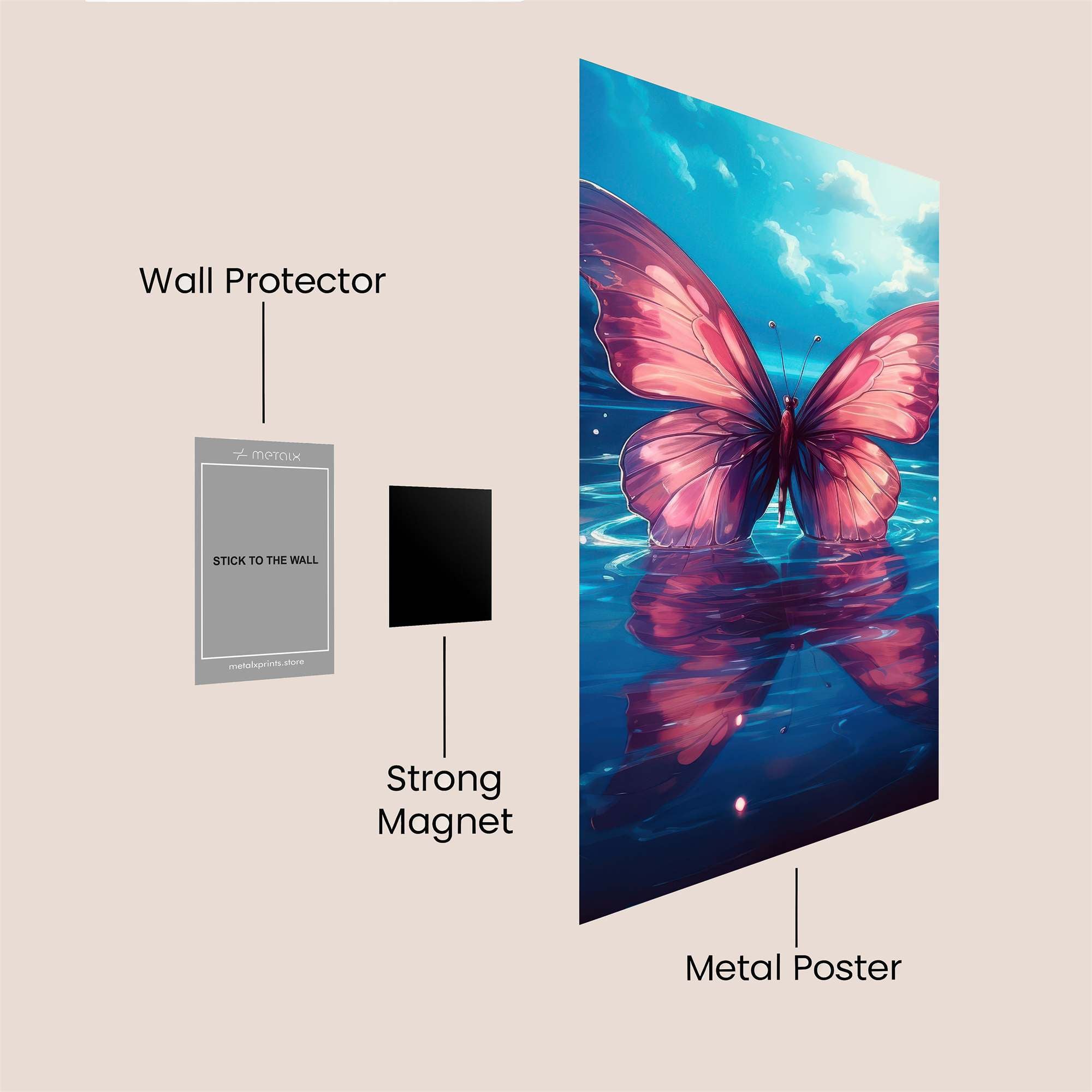 Butterfly Serenity Safe Wall Magnetic / M