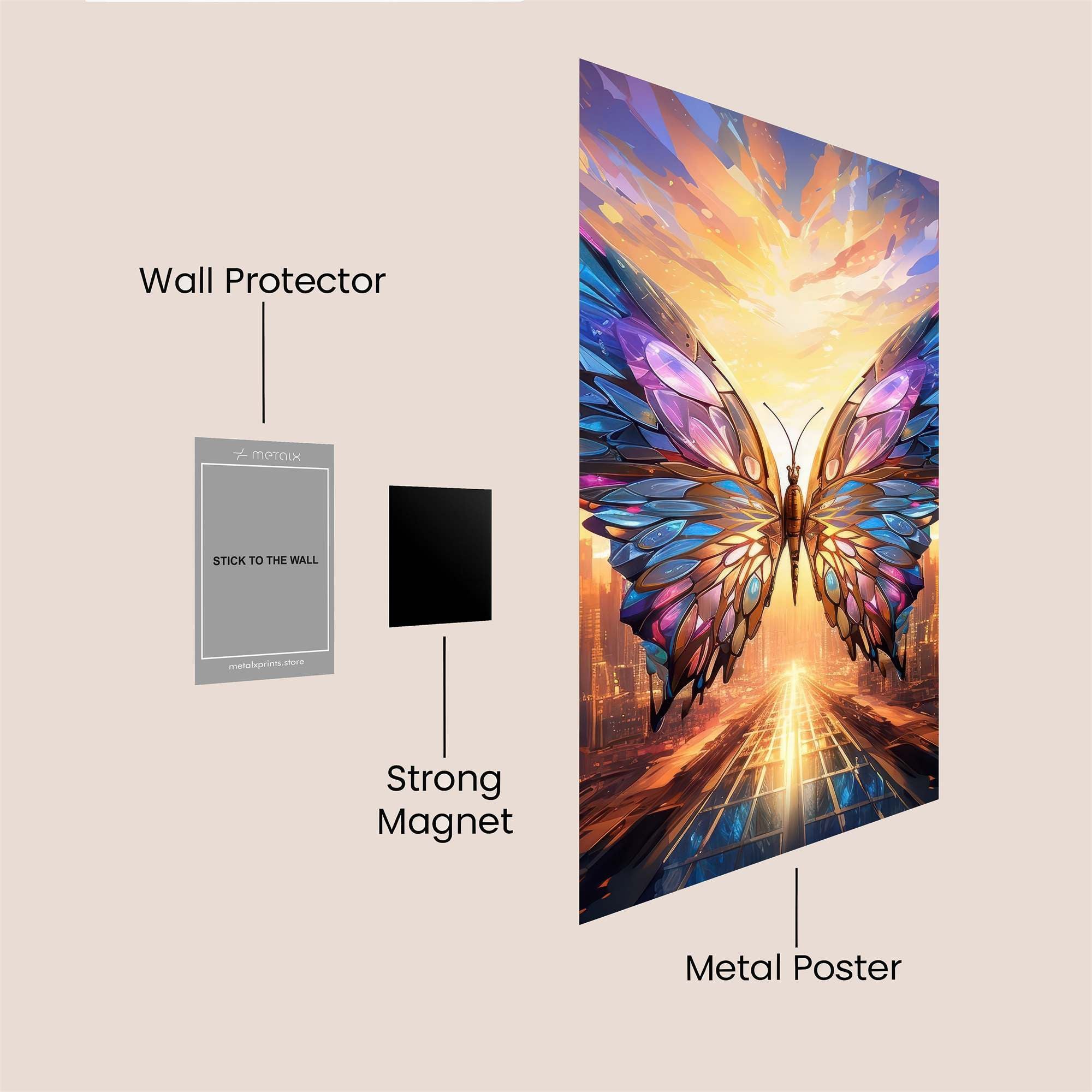 Butterfly Radiance Safe Wall Magnetic / M