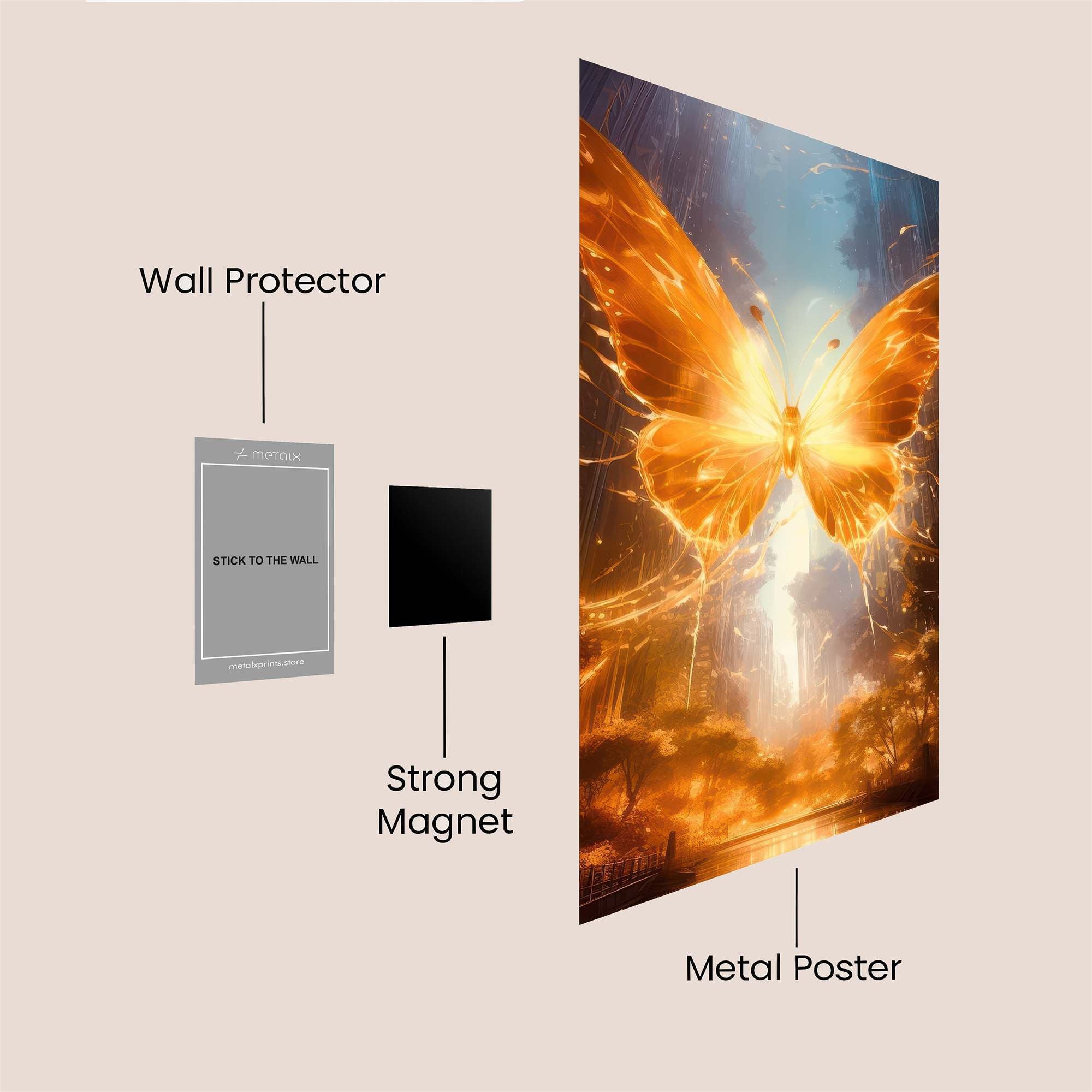 Butterfly Radiance Safe Wall Magnetic / M
