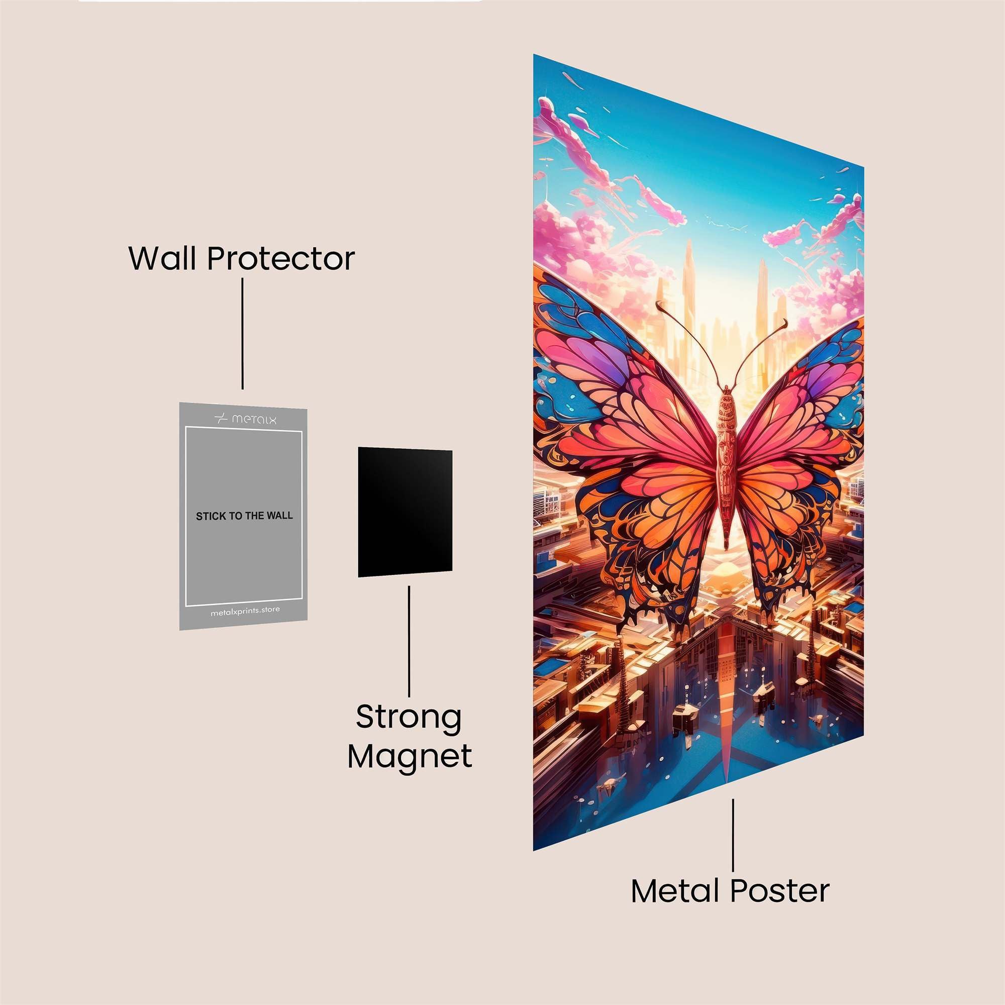 Butterfly Euphoria Safe Wall Magnetic / M