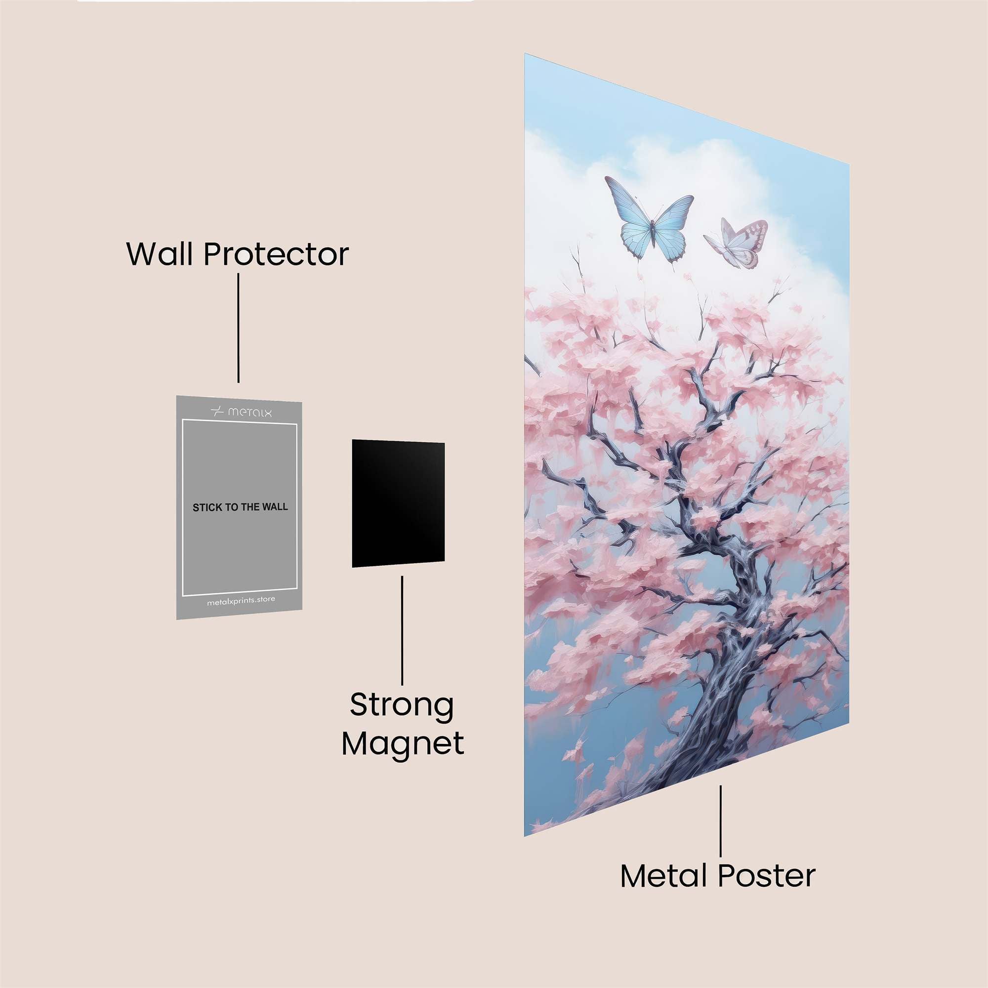 Butterfly Serenity Safe Wall Magnetic / M